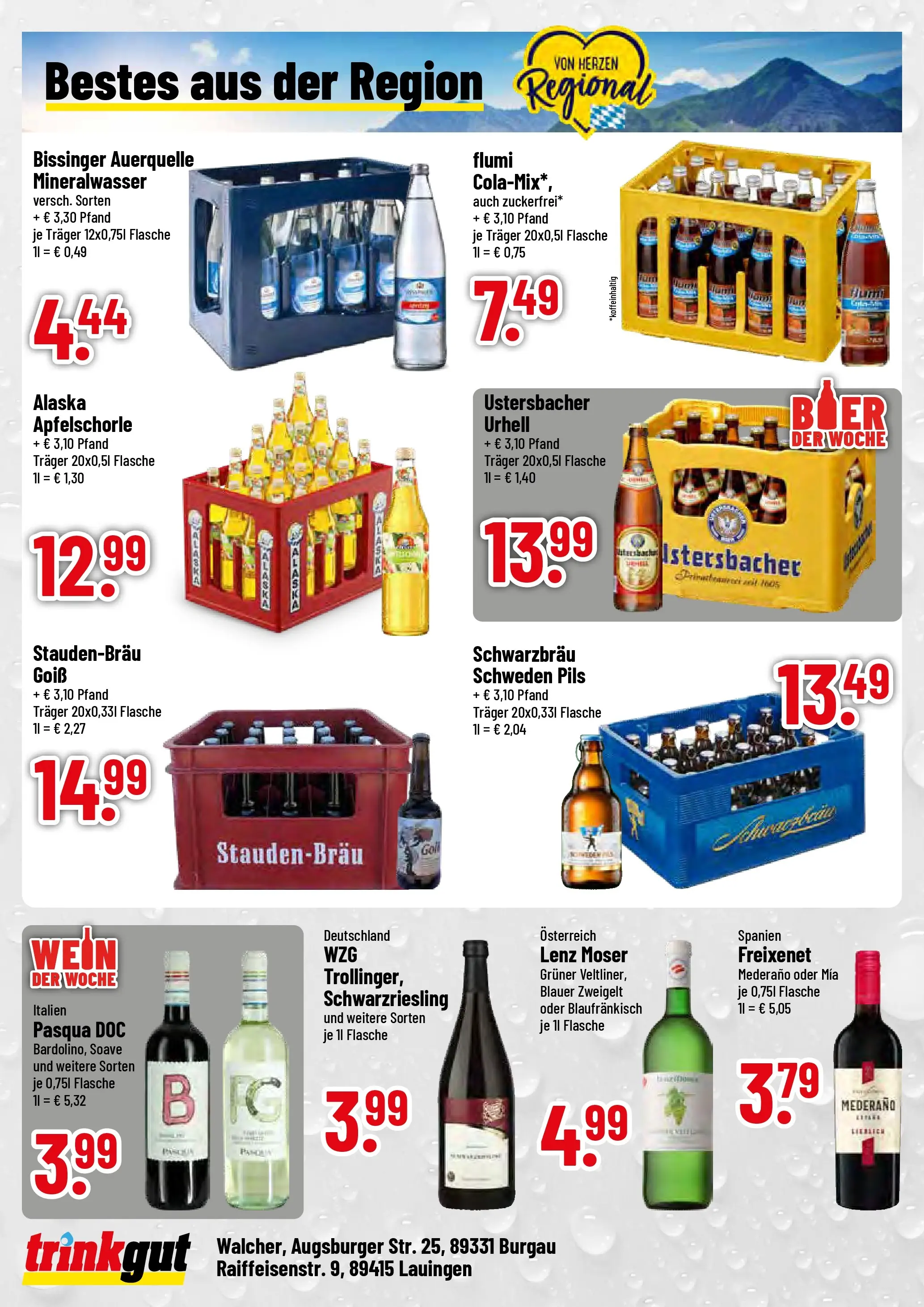 Trinkgut Prospekt Burgau	 (ab 05.04.2026) » Angebote online | Seite: 4 | Produkte: Freixenet, Pils, Mineralwasser, Wein