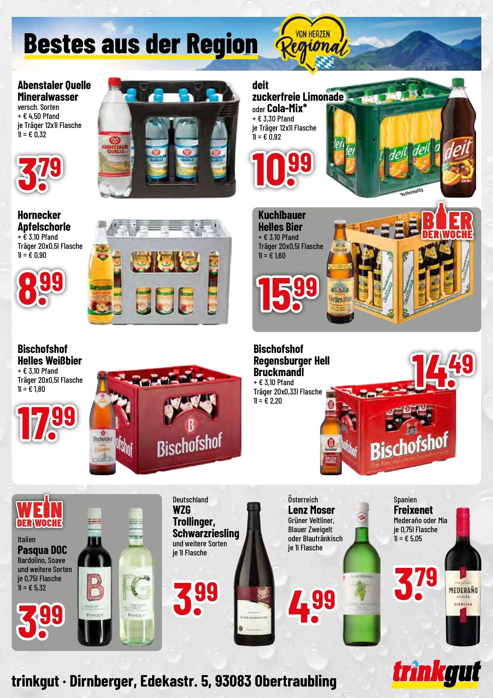 Trinkgut Prospekt Obertraubling	 (ab 05.04.2026) » Angebote online | Seite: 4 | Produkte: Weißbier, Limonade, Mineralwasser, Wein