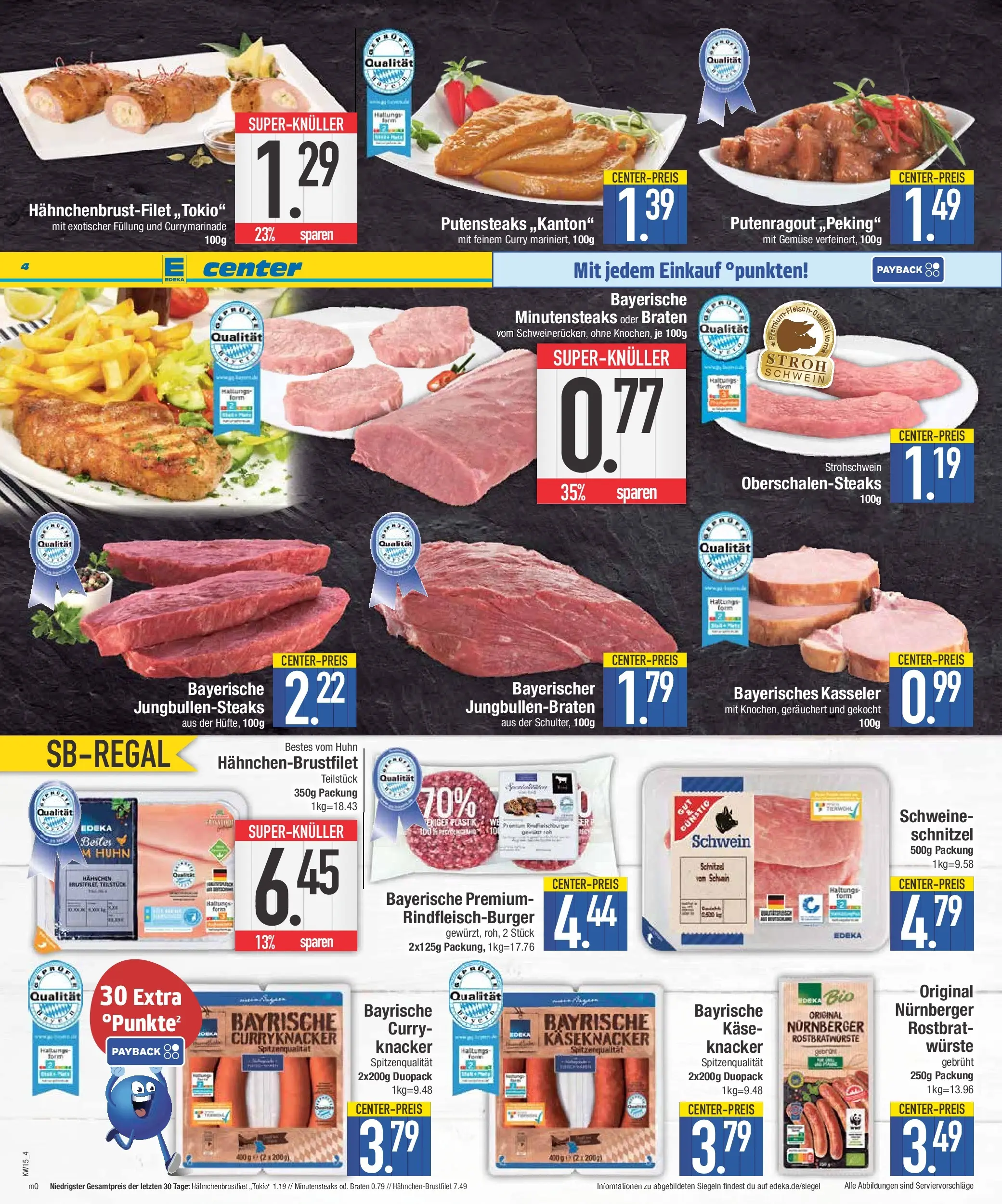 Edeka prospekt Augsburg-Göggingen	 (ab 05.04.2026) » Angebote Online | Seite: 4 | Produkte: Käse, Schnitzel, Gemüse, Steak