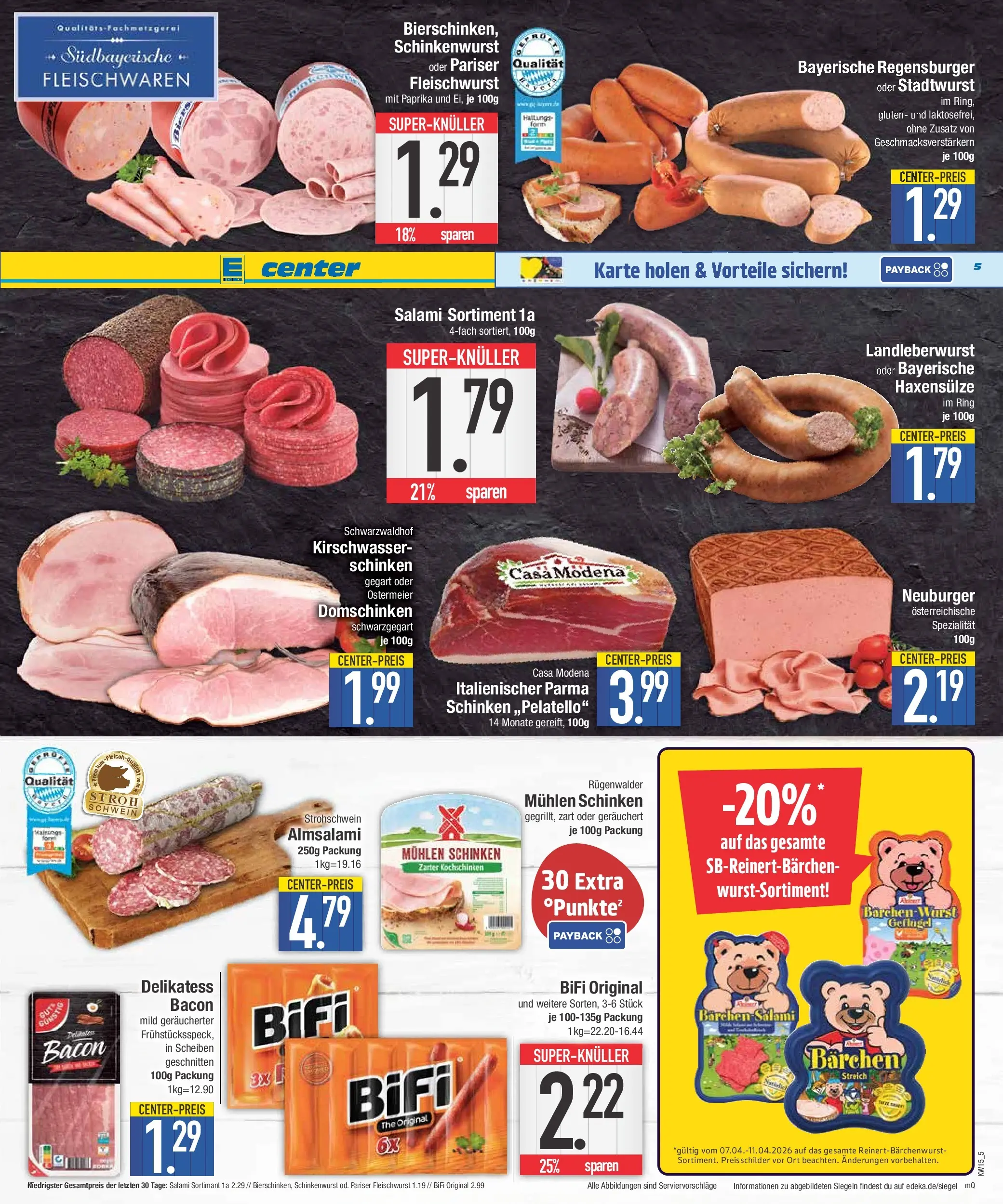 Edeka prospekt Augsburg-Göggingen	 (ab 05.04.2026) » Angebote Online | Seite: 5 | Produkte: Bifi, Paprika, Wurst, Schinken