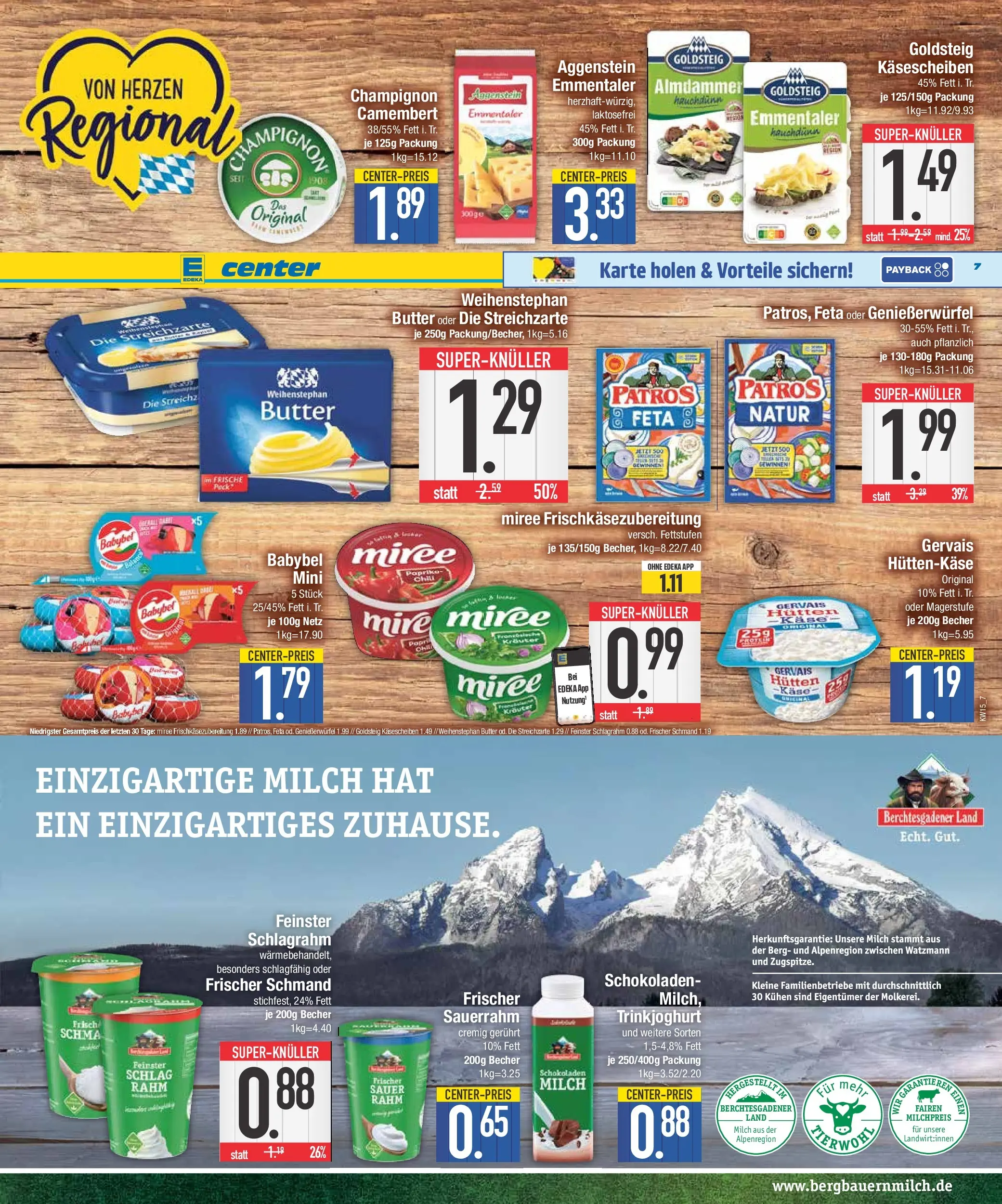 Edeka prospekt Augsburg-Göggingen	 (ab 05.04.2026) » Angebote Online | Seite: 7 | Produkte: Weihenstephan butter, Trinkjoghurt, Sauerrahm, Hüttenkäse