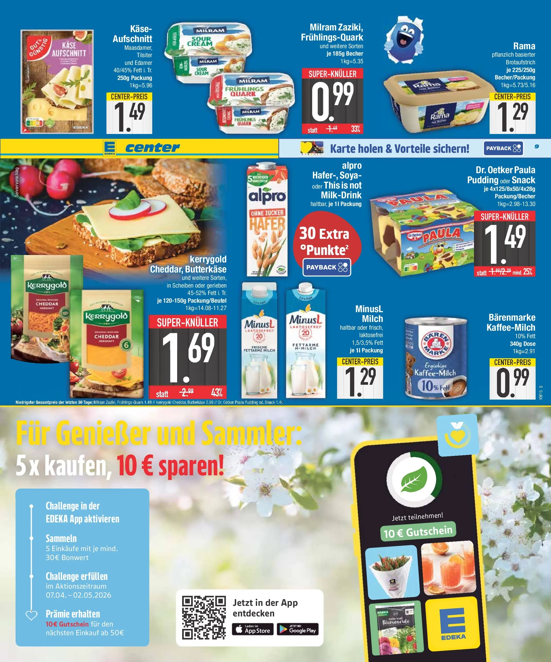 Edeka prospekt Augsburg-Göggingen	 (ab 05.04.2026) » Angebote Online | Seite: 9 | Produkte: Quark, Käse, Pudding, Alpro