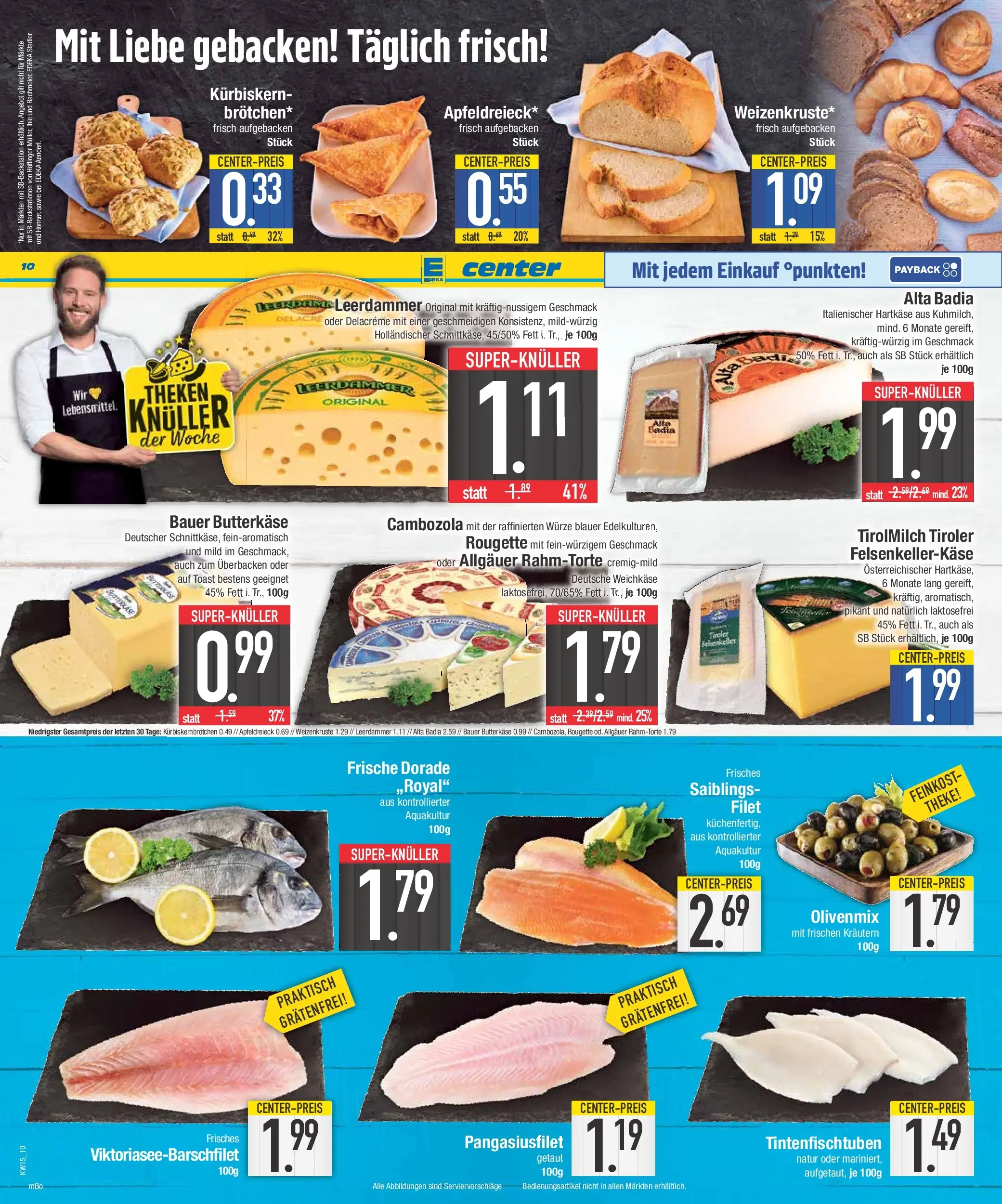 Edeka prospekt Augsburg-Göggingen	 (ab 05.04.2026) » Angebote Online | Seite: 10 | Produkte: Dorade, Theke, Toast, Leerdammer