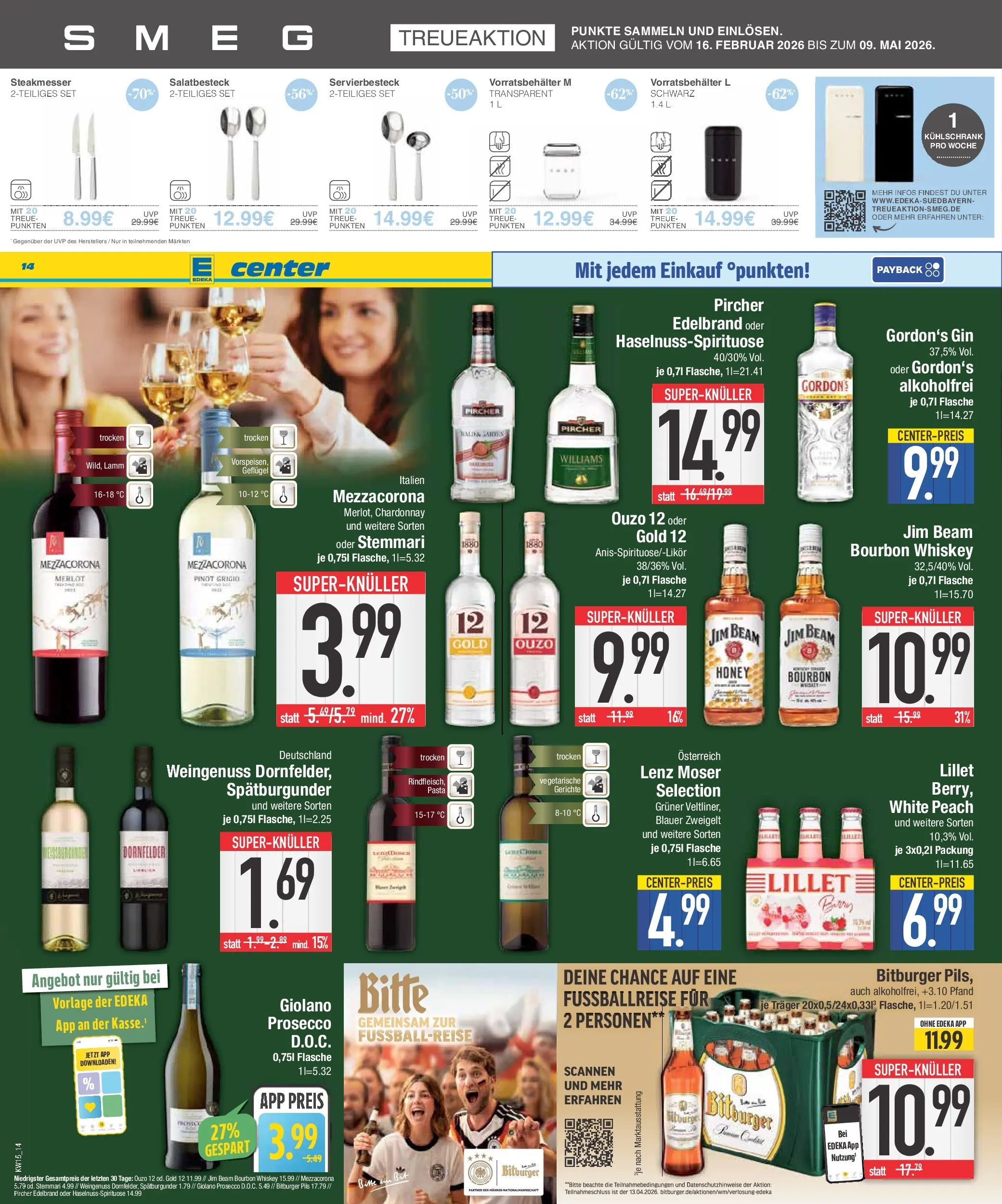 Edeka prospekt Augsburg-Göggingen	 (ab 05.04.2026) » Angebote Online | Seite: 14 | Produkte: Bitburger, Jim beam, Pasta, Gin