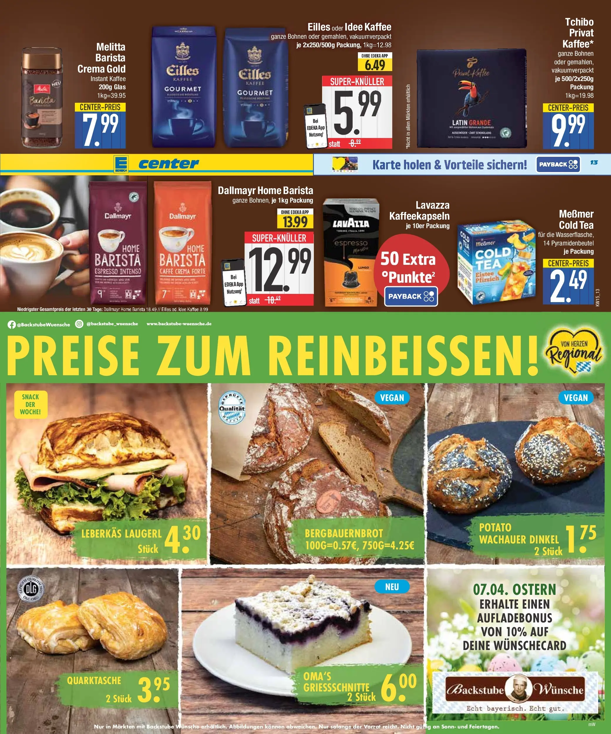 Edeka prospekt Augsburg-Göggingen	 (ab 05.04.2026) » Angebote Online | Seite: 13 | Produkte: Melitta, Lavazza, Messmer, Dallmayr