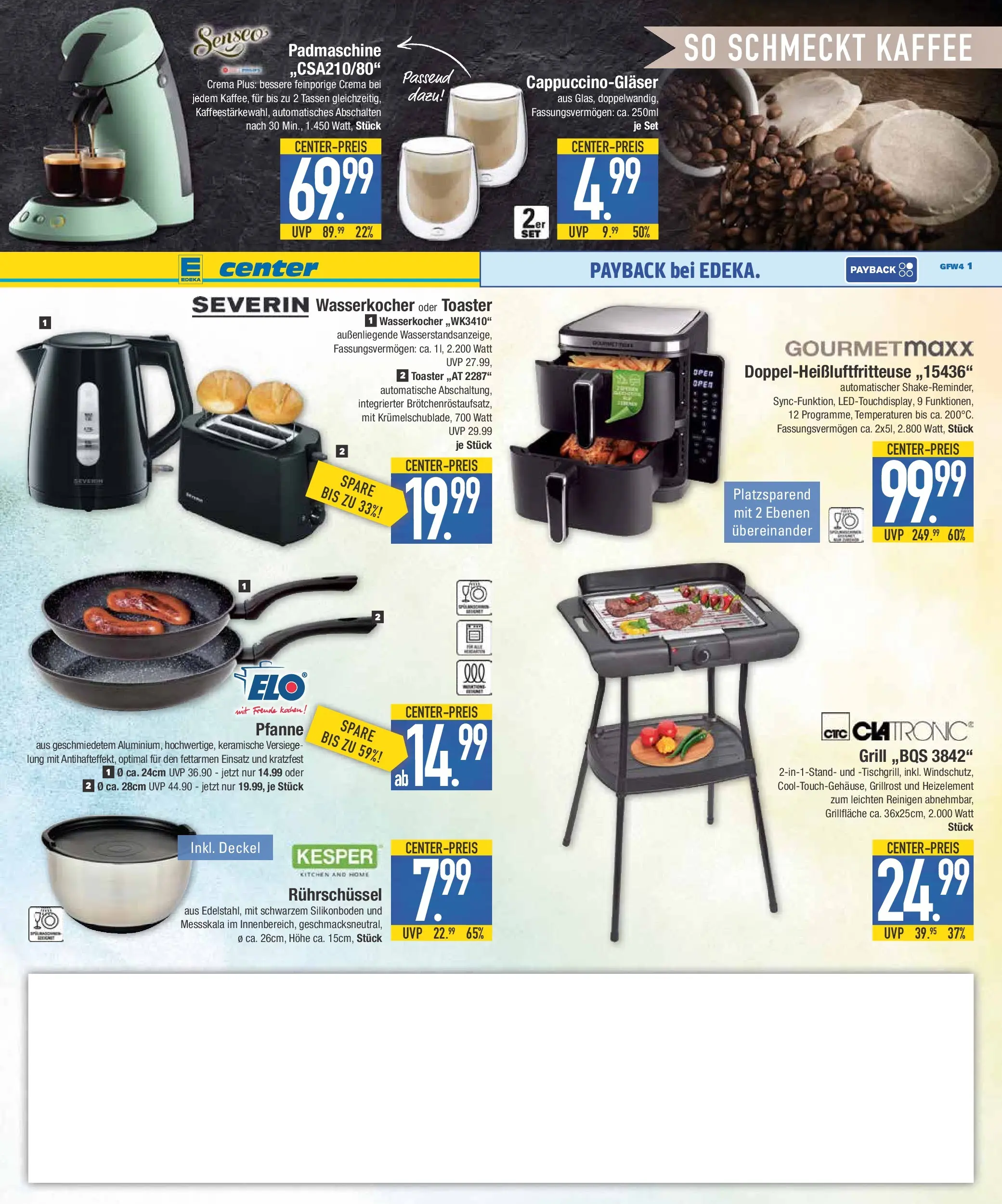 Edeka prospekt Augsburg-Göggingen	 (ab 05.04.2026) » Angebote Online | Seite: 17 | Produkte: Senseo, Wasserkocher, Toaster, Kaffee