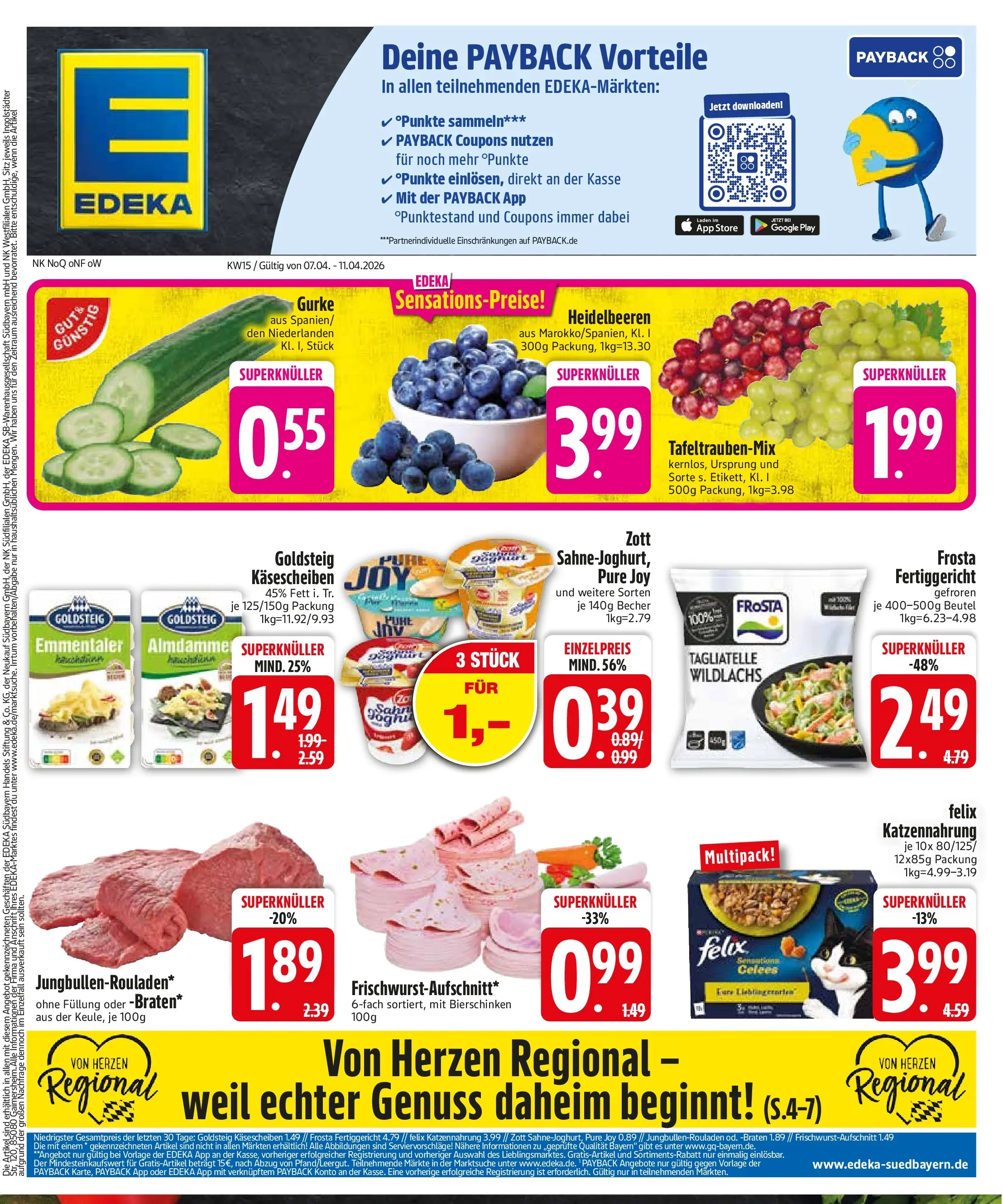 Edeka prospekt Zwiesel	 (ab 05.04.2026) » Angebote Online | Seite: 3 | Produkte: Frosta, Heidelbeeren