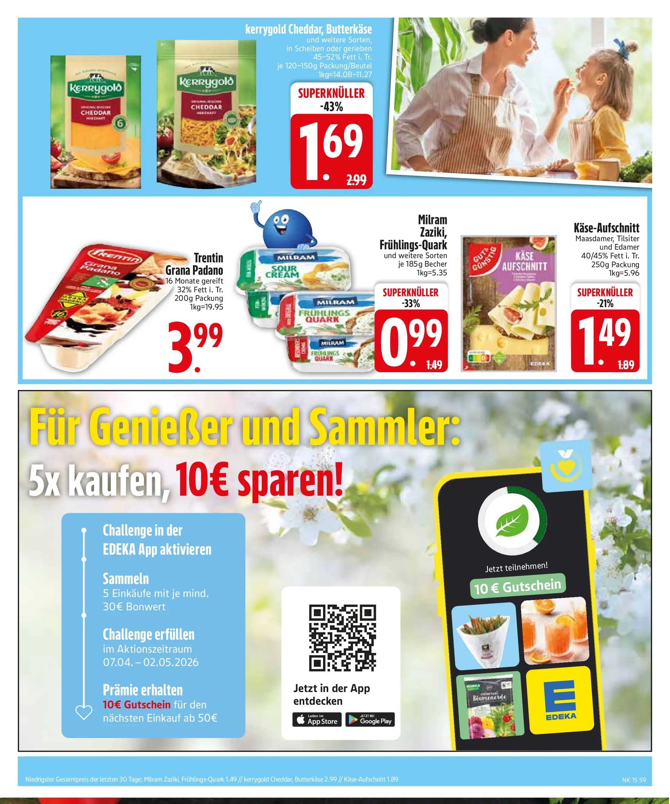 Edeka prospekt Zwiesel	 (ab 05.04.2026) » Angebote Online | Seite: 11 | Produkte: Quark, Käse, Edamer, Milram