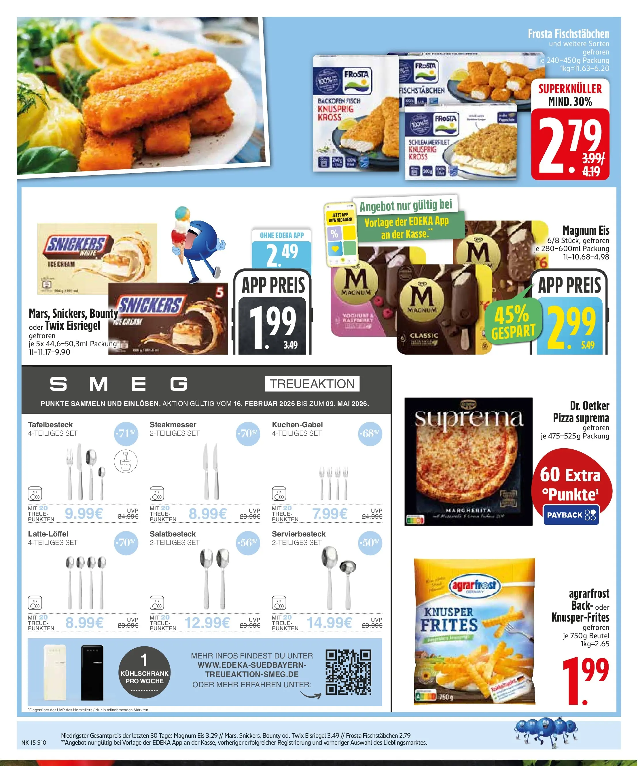 Edeka prospekt Zwiesel	 (ab 05.04.2026) » Angebote Online | Seite: 12 | Produkte: Kühlschrank, Snickers, Frosta, Fischstabchen