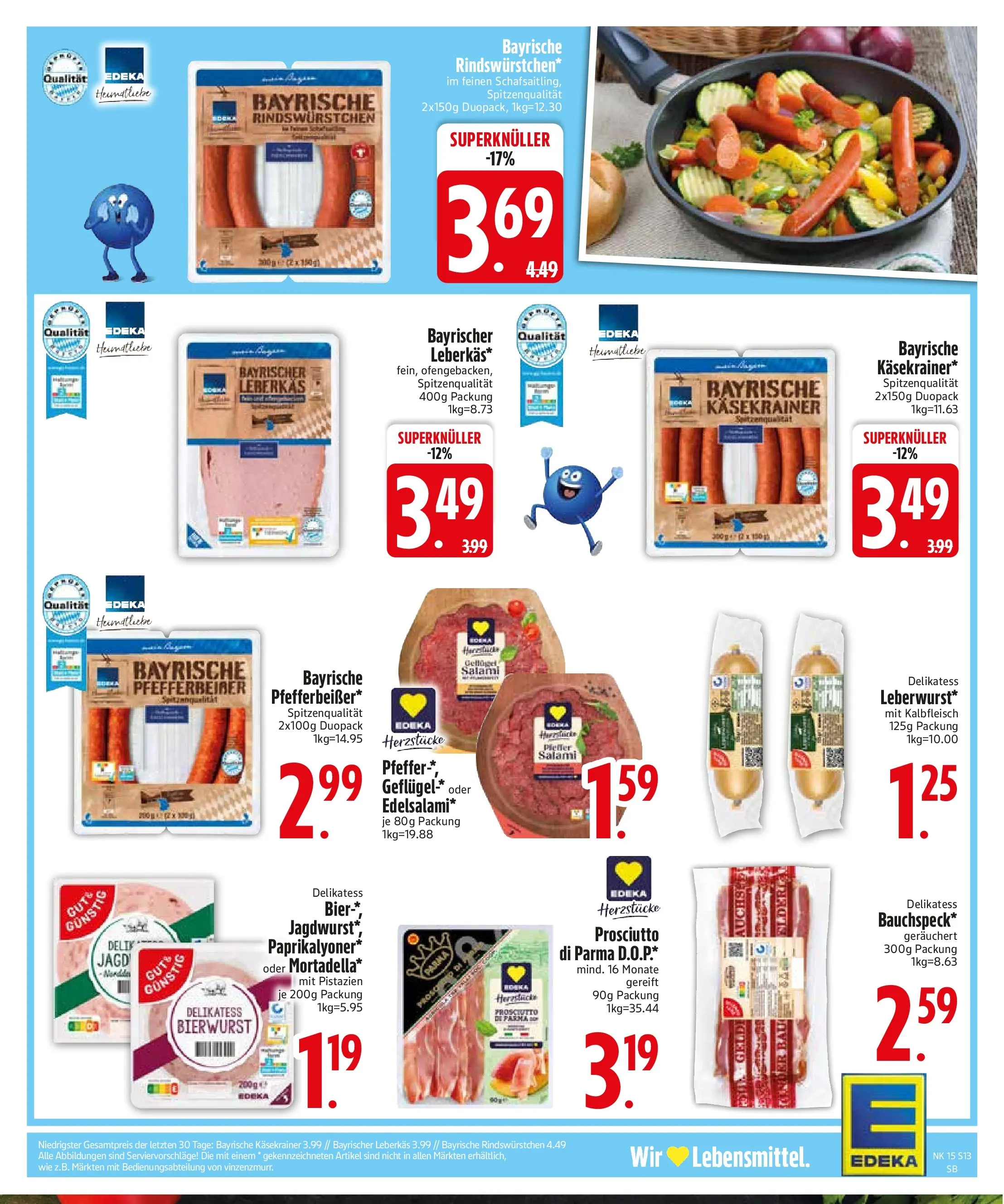 Edeka prospekt München	 (ab 05.04.2026) » Angebote Online | Seite: 15 | Produkte: Bier, Käsekrainer, Pfeffer, Salami
