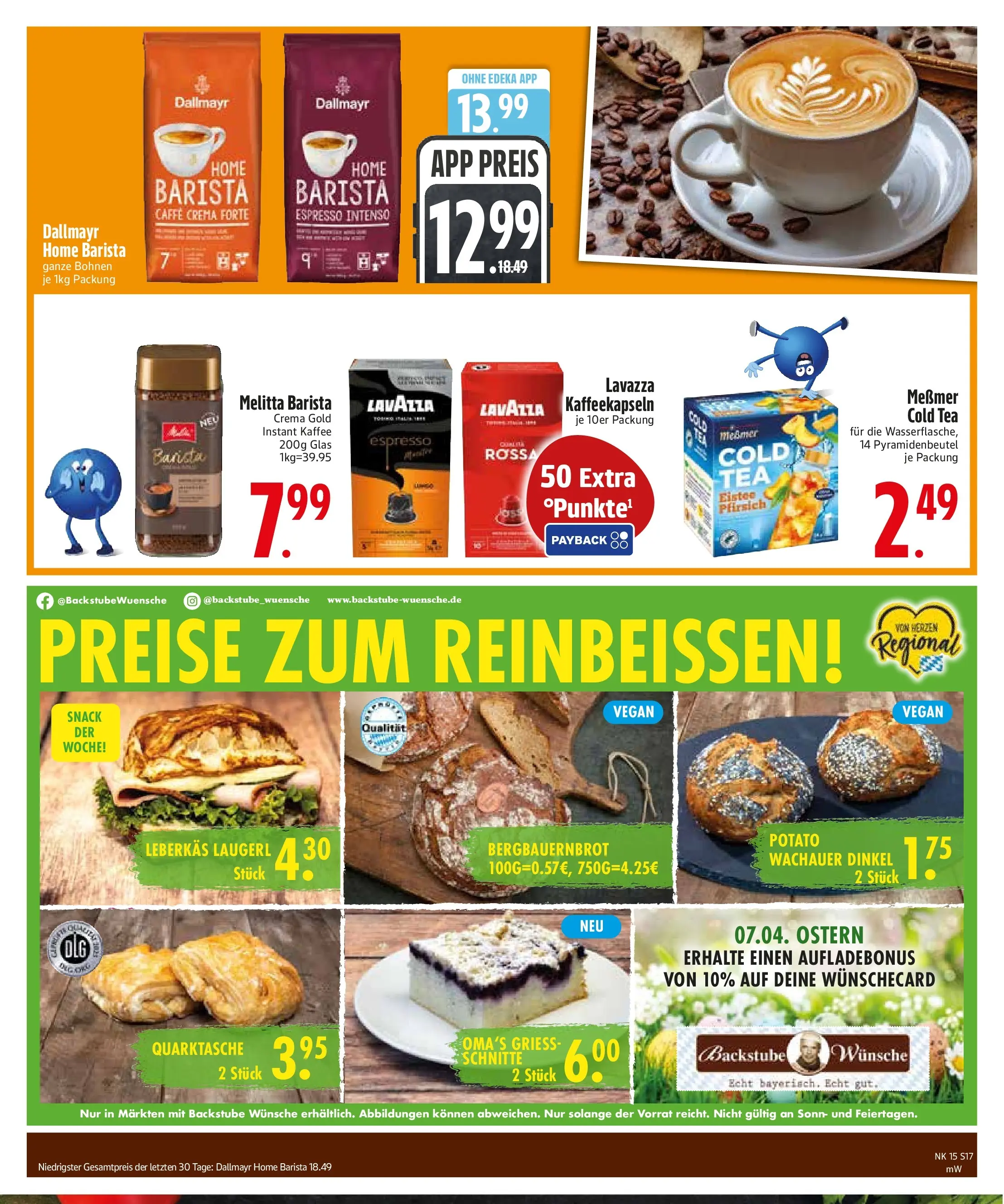 Edeka prospekt Garching	 (ab 05.04.2026) » Angebote Online | Seite: 19 | Produkte: Melitta, Lavazza, Messmer, Pfirsich