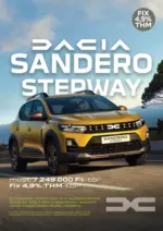 Dacia Sandero: Dacia Sandero Stepway &Aacute;rlista let&ouml;lt&eacute;se - 2026.04.16 napig