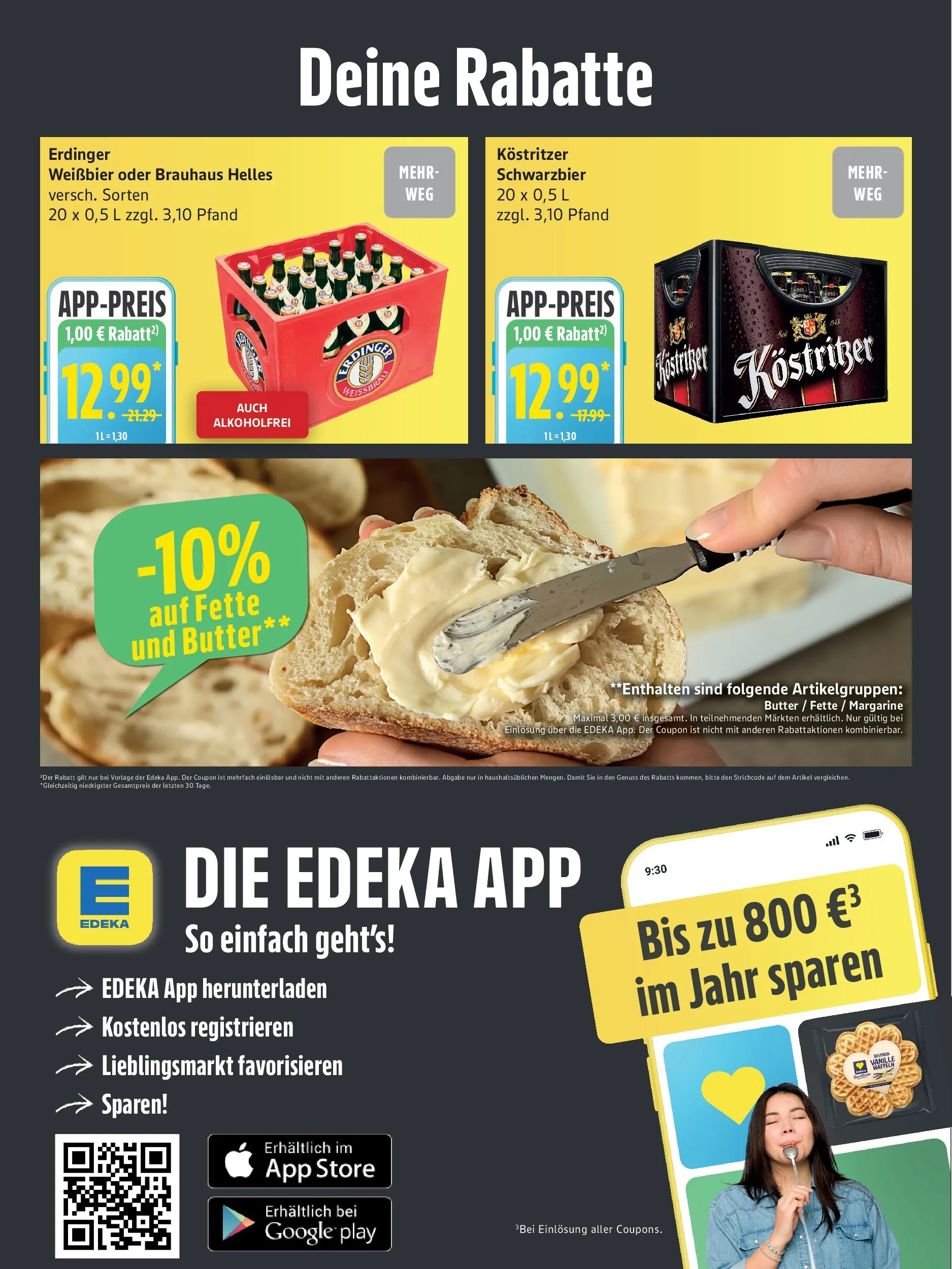 Edeka prospekt Rostock	 (ab 05.04.2026) » Angebote Online | Seite: 4 | Produkte: Erdinger, Butter, Kostritzer, Weißbier