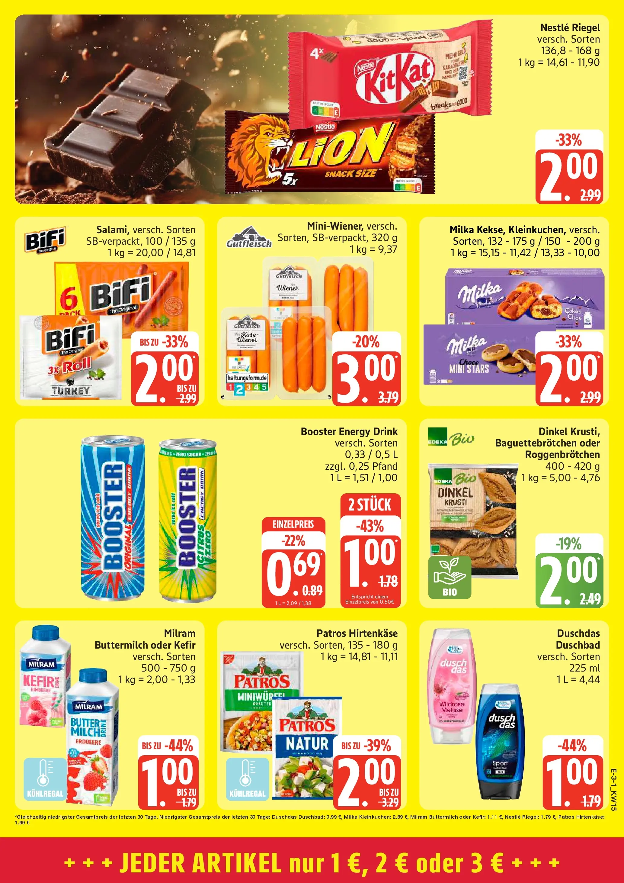 Edeka prospekt Hamburg	 (ab 05.04.2026) » Angebote Online | Seite: 3 | Produkte: Buttermilch, Käse, Bifi, Himbeere