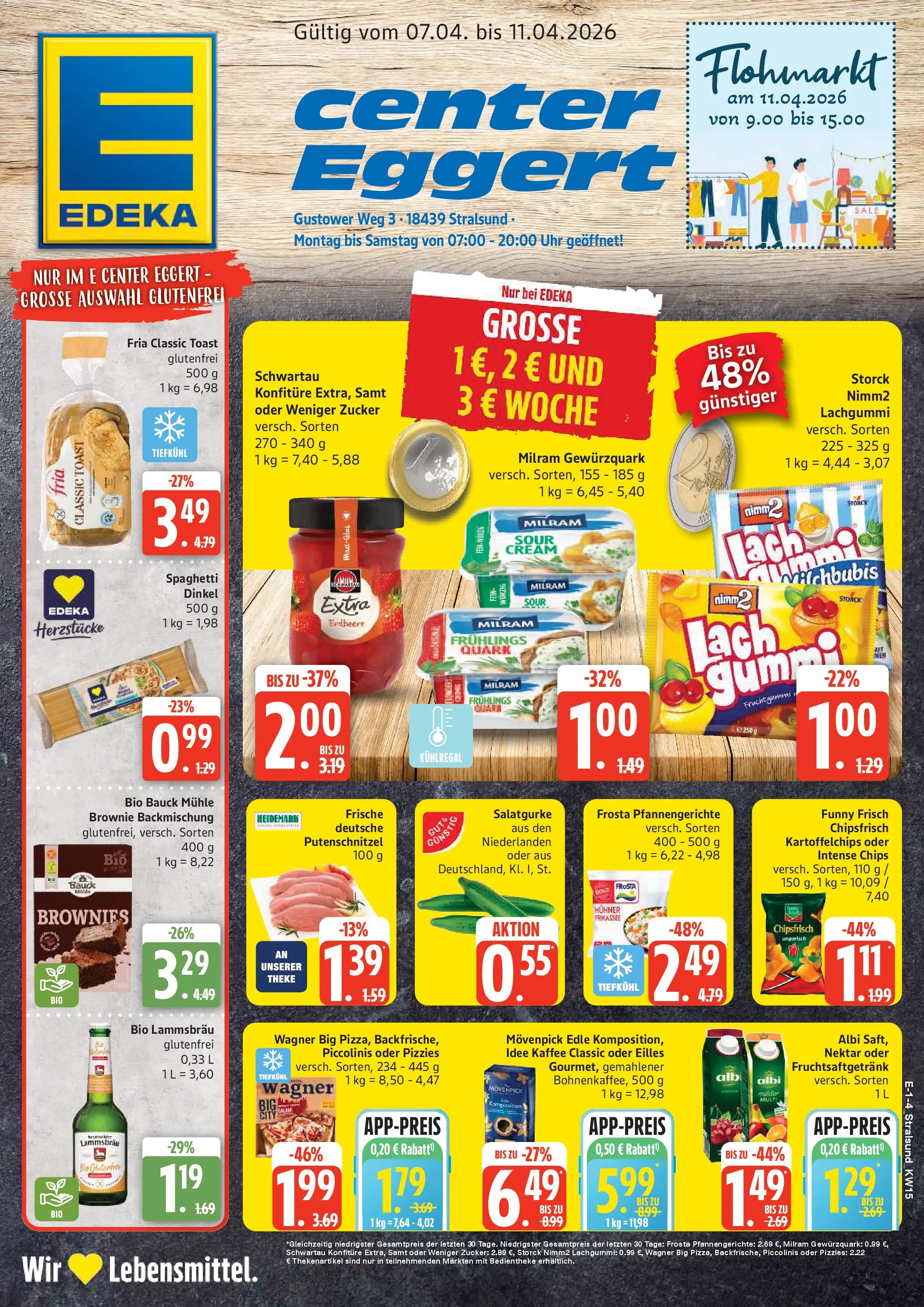 Edeka prospekt Stralsund	 (ab 05.04.2026) » Angebote Online | Seite: 1 | Produkte: Theke, Toast, Frosta, Milram