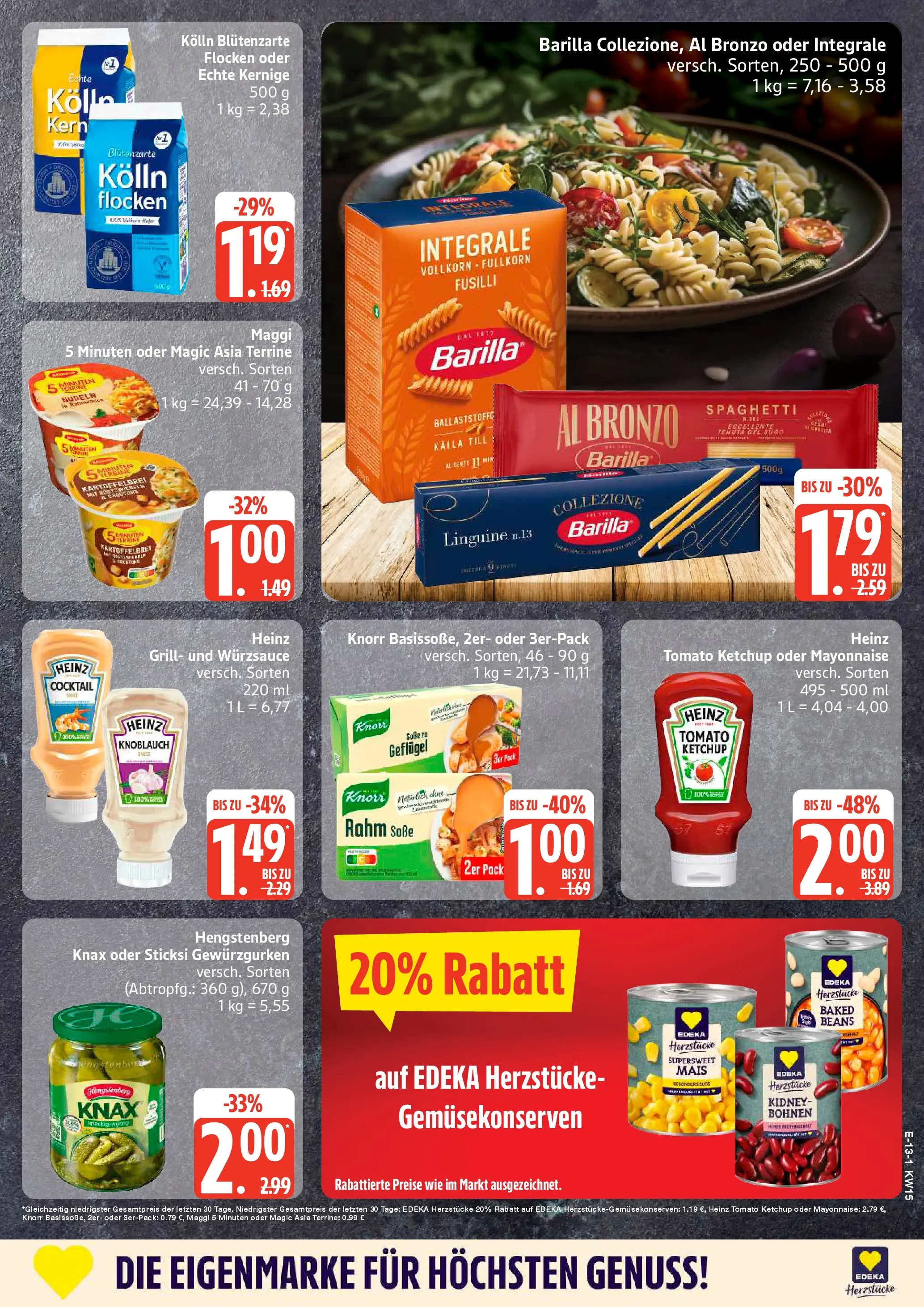 Edeka prospekt Hamburg	 (ab 05.04.2026) » Angebote Online | Seite: 13 | Produkte: Barilla, Knoblauch, Pasta, Nudeln