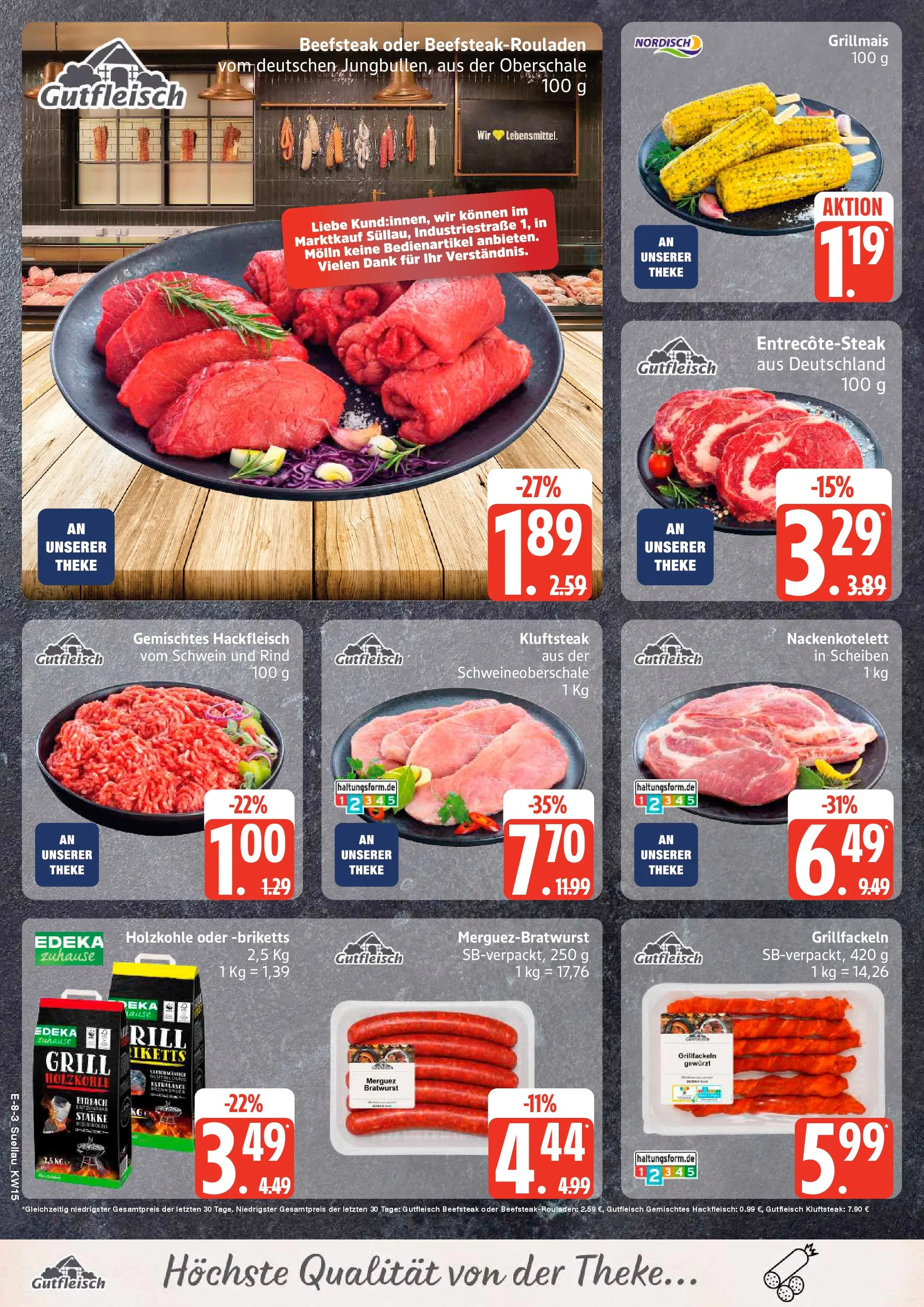 Edeka prospekt Lübeck	 (ab 05.04.2026) » Angebote Online | Seite: 8 | Produkte: Grill, Theke, Bratwurst, Hackfleisch