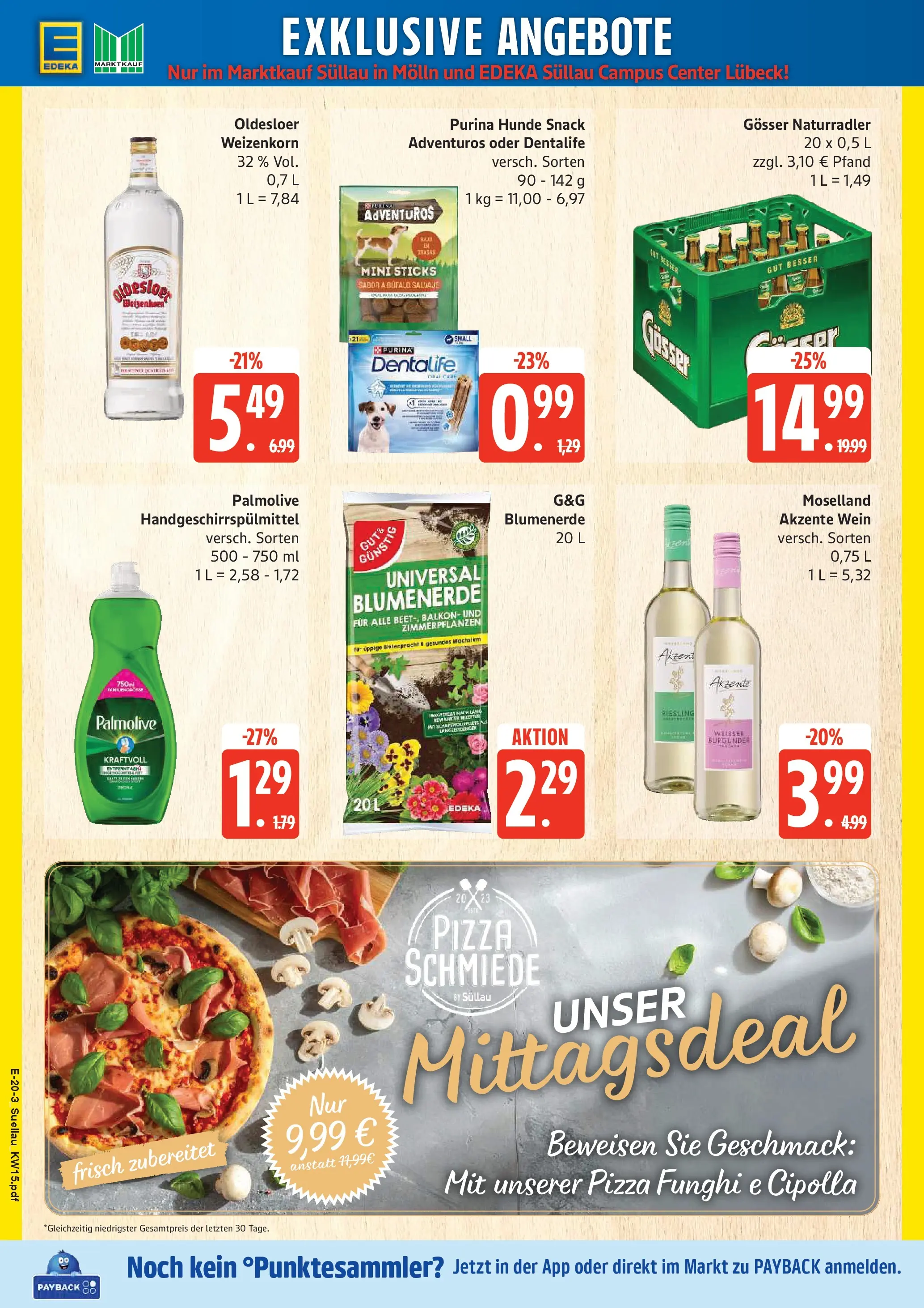 Edeka prospekt Lübeck	 (ab 05.04.2026) » Angebote Online | Seite: 20 | Produkte: Oldesloer, Blumenerde, Pizza, Wein