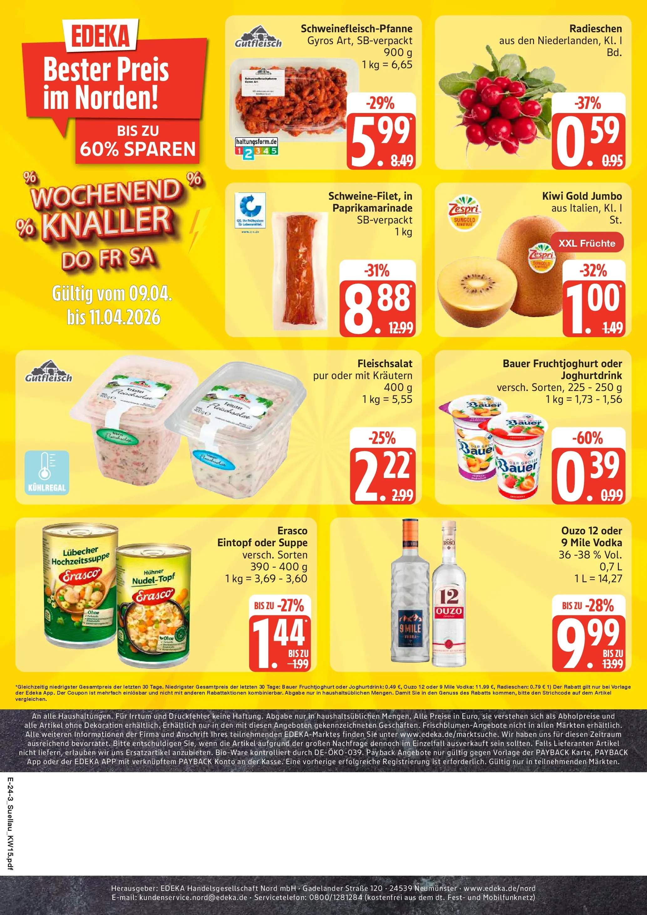 Edeka prospekt Lübeck	 (ab 05.04.2026) » Angebote Online | Seite: 25 | Produkte: Ouzo 12, Fruchtjoghurt, Gyros, Erasco