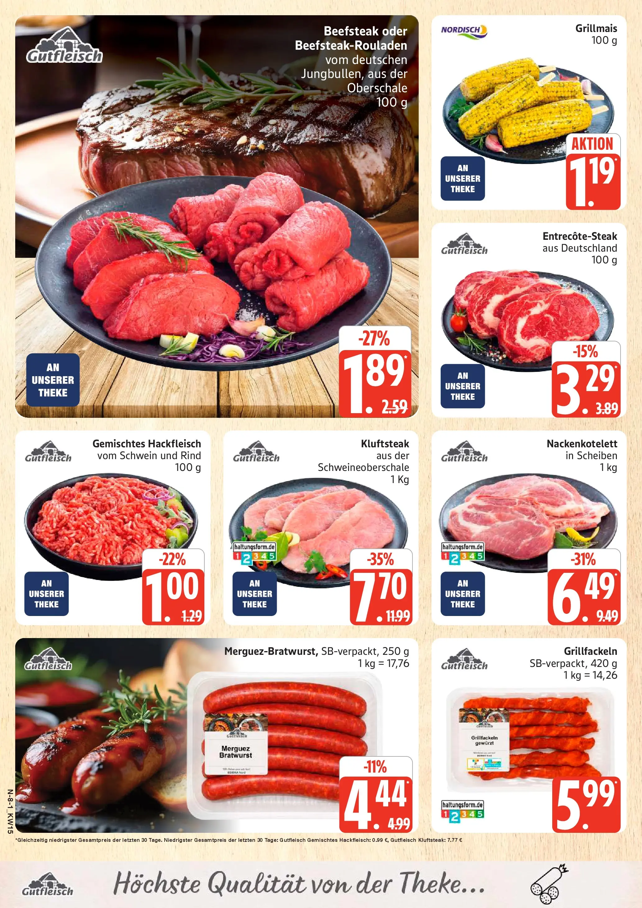Marktkauf Prospekt Cuxhaven	 (ab 05.04.2026) » Angebote online | Seite: 8 | Produkte: Theke, Bratwurst, Hackfleisch