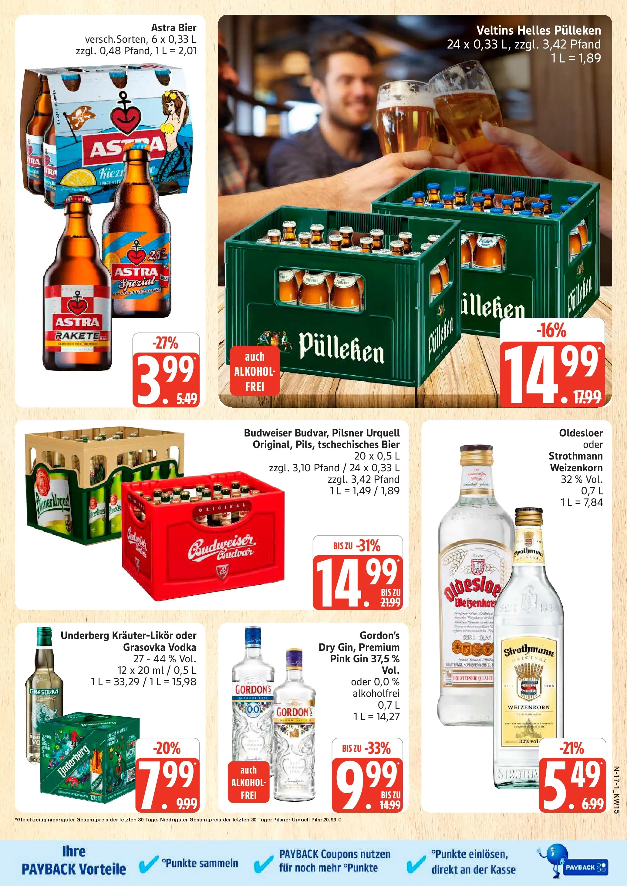 Marktkauf Prospekt Cuxhaven	 (ab 05.04.2026) » Angebote online | Seite: 17 | Produkte: Oldesloer, Gin, Veltins, Underberg