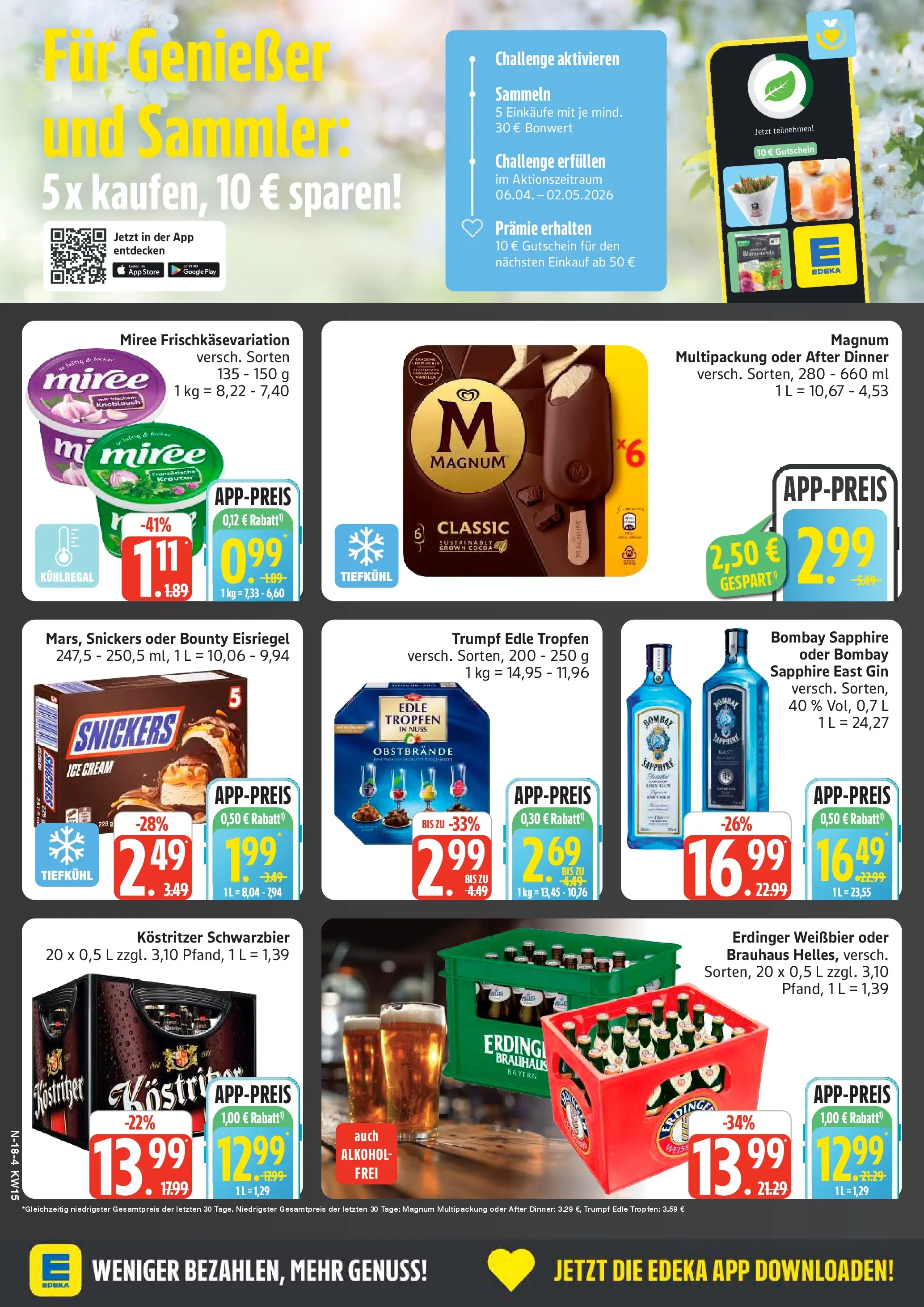 Edeka prospekt Rostock	 (ab 05.04.2026) » Angebote Online | Seite: 18 | Produkte: Kostritzer, Weißbier, Knoblauch, Gin