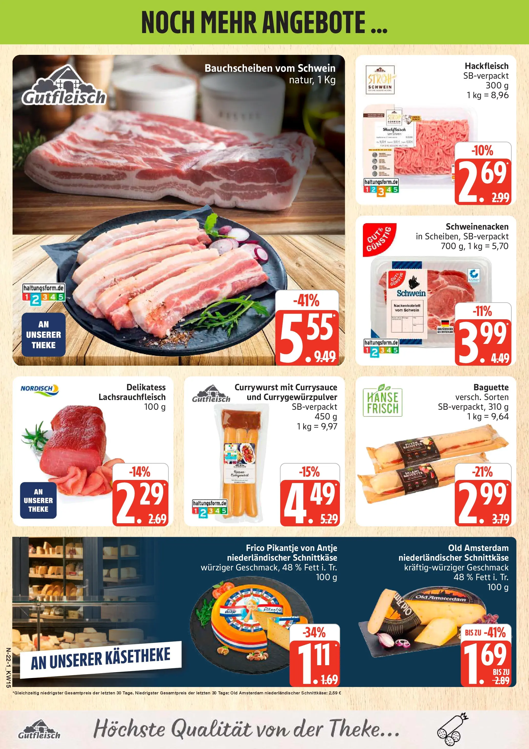 Marktkauf Prospekt Cuxhaven	 (ab 05.04.2026) » Angebote online | Seite: 22 | Produkte: Theke, Schweinenacken, Baguette, Hackfleisch