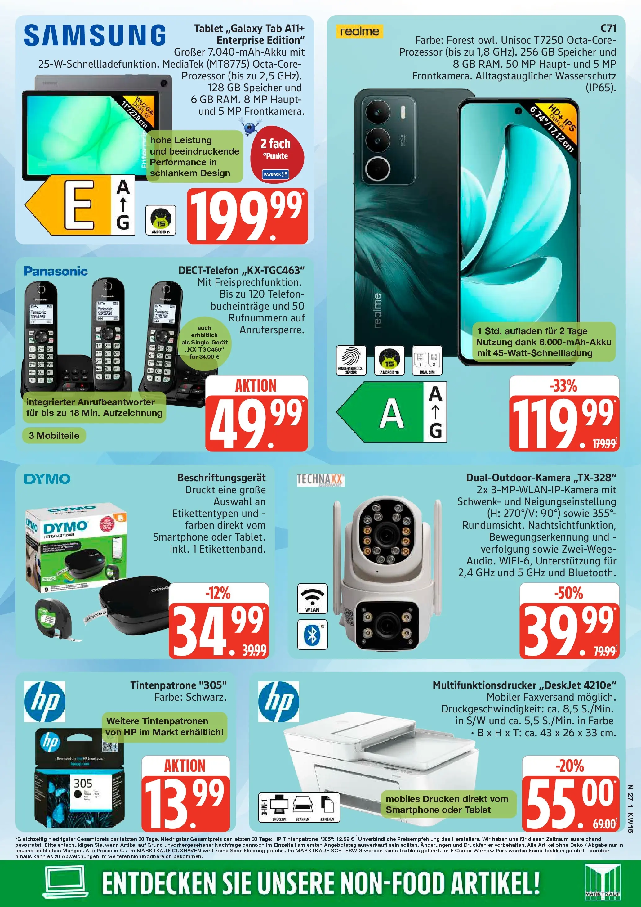 Marktkauf Prospekt Cuxhaven	 (ab 05.04.2026) » Angebote online | Seite: 27 | Produkte: HP, Panasonic, Samsung, Telefon