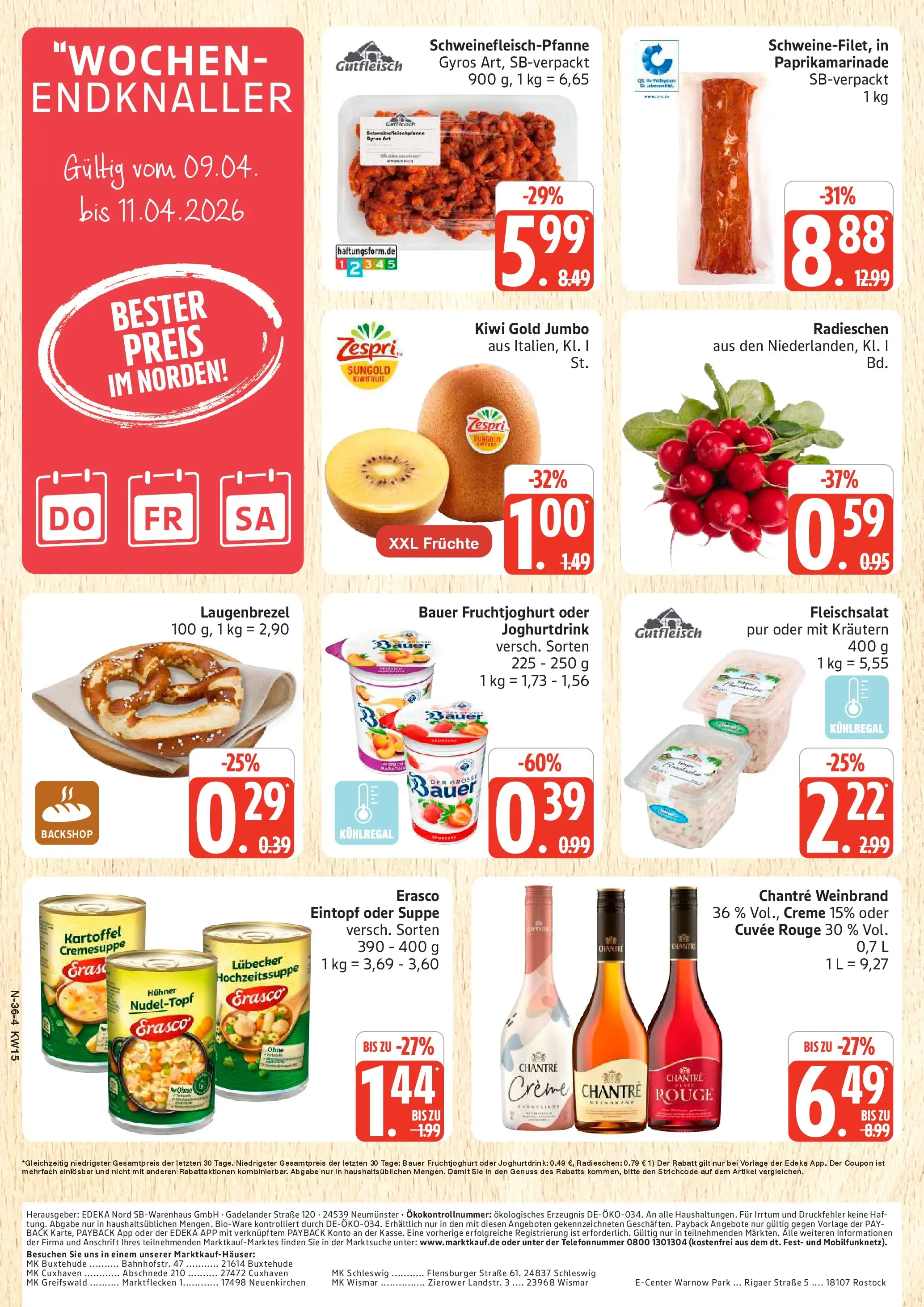 Marktkauf Prospekt Neuenkirchen	 (ab 05.04.2026) » Angebote online | Seite: 36 | Produkte: Rouge, Flensburger, Chantré, Kiwi