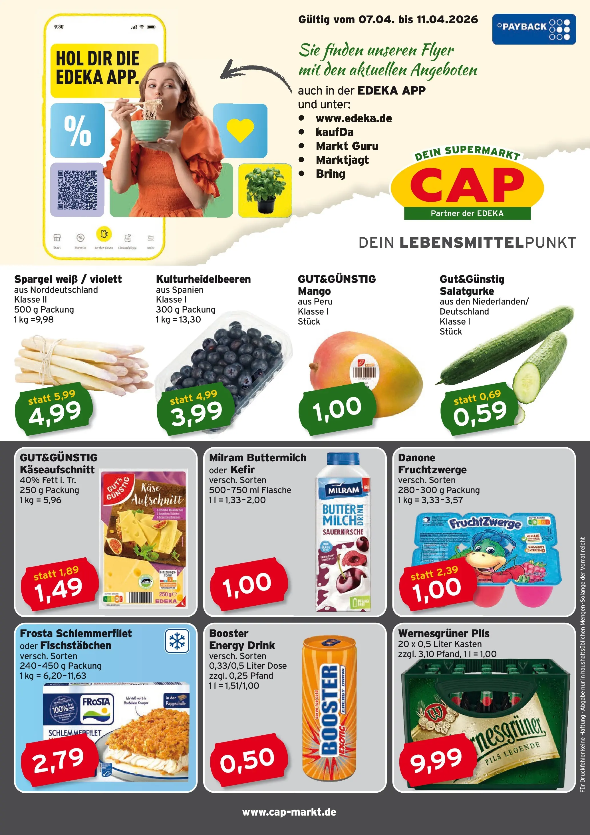 Edeka prospekt Rostock	 (ab 05.04.2026) » Angebote Online | Seite: 1 | Produkte: Kefir, Spargel, Frosta, Fischstabchen