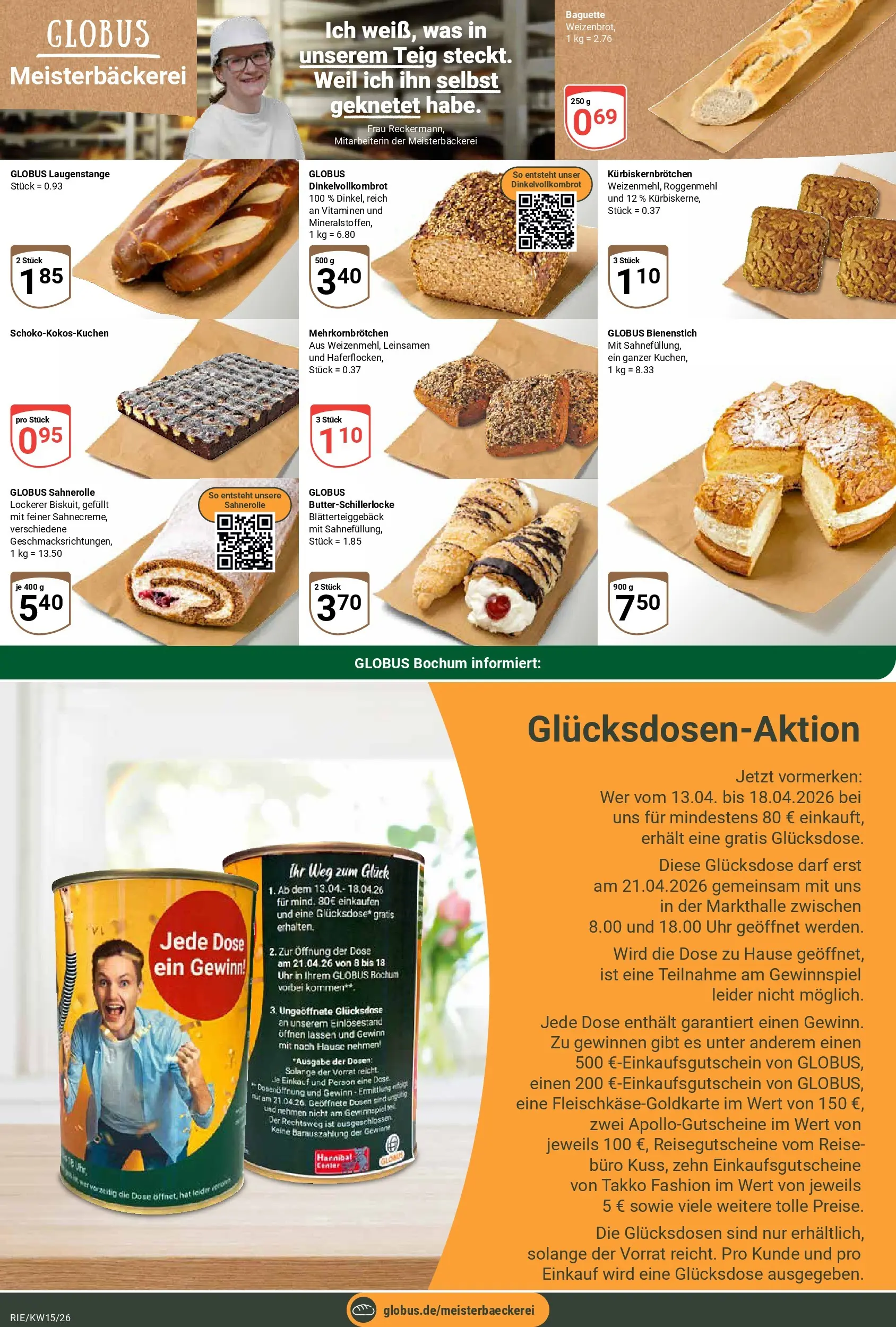 Globus prospekt Bochum-Riemke	 (ab 07.04.2026) » Angebote online | Seite: 5 | Produkte: Baguette, Uhr