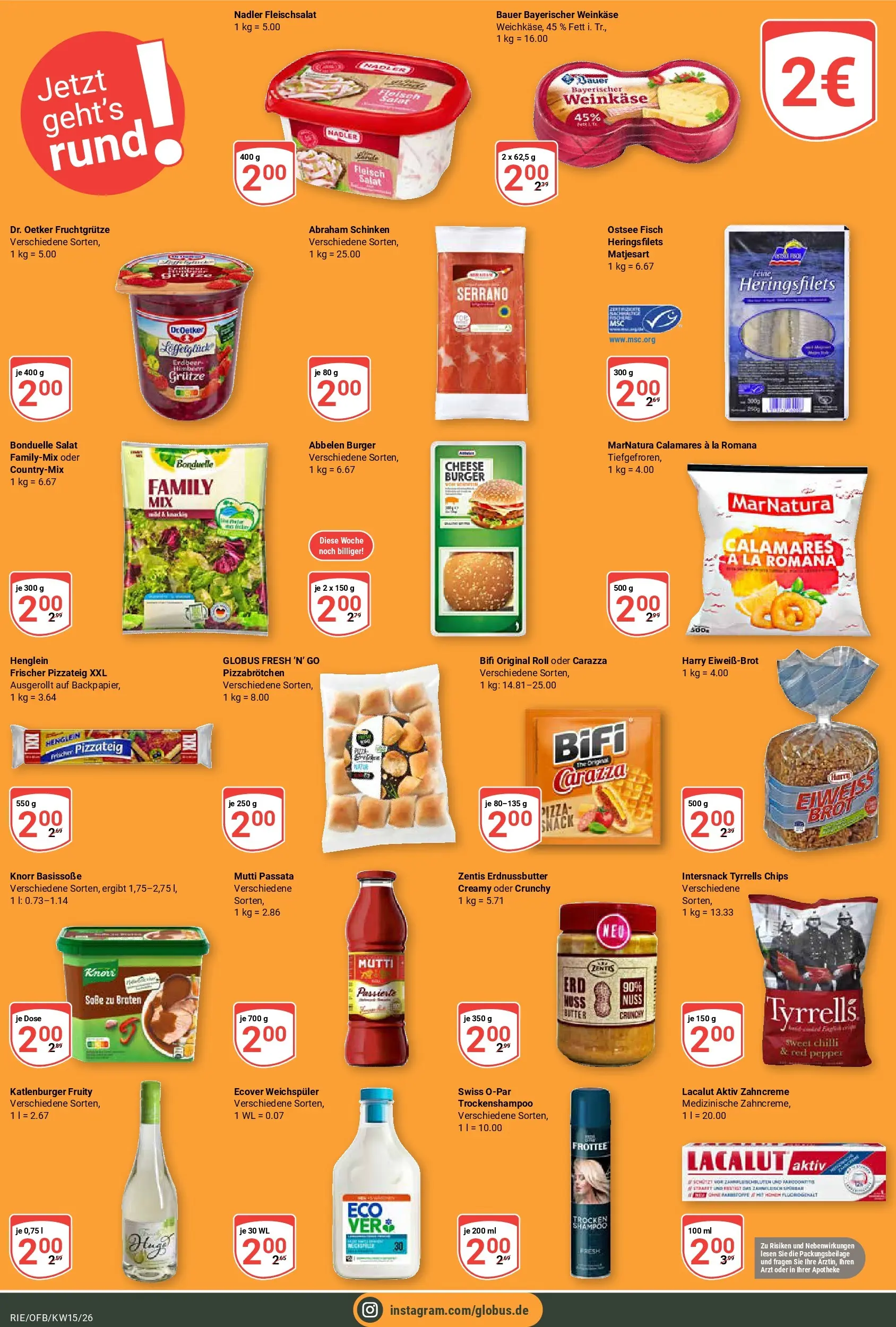 Globus prospekt Bochum-Riemke	 (ab 07.04.2026) » Angebote online | Seite: 12 | Produkte: Butter, Weichspüler, Pizza, Fleisch