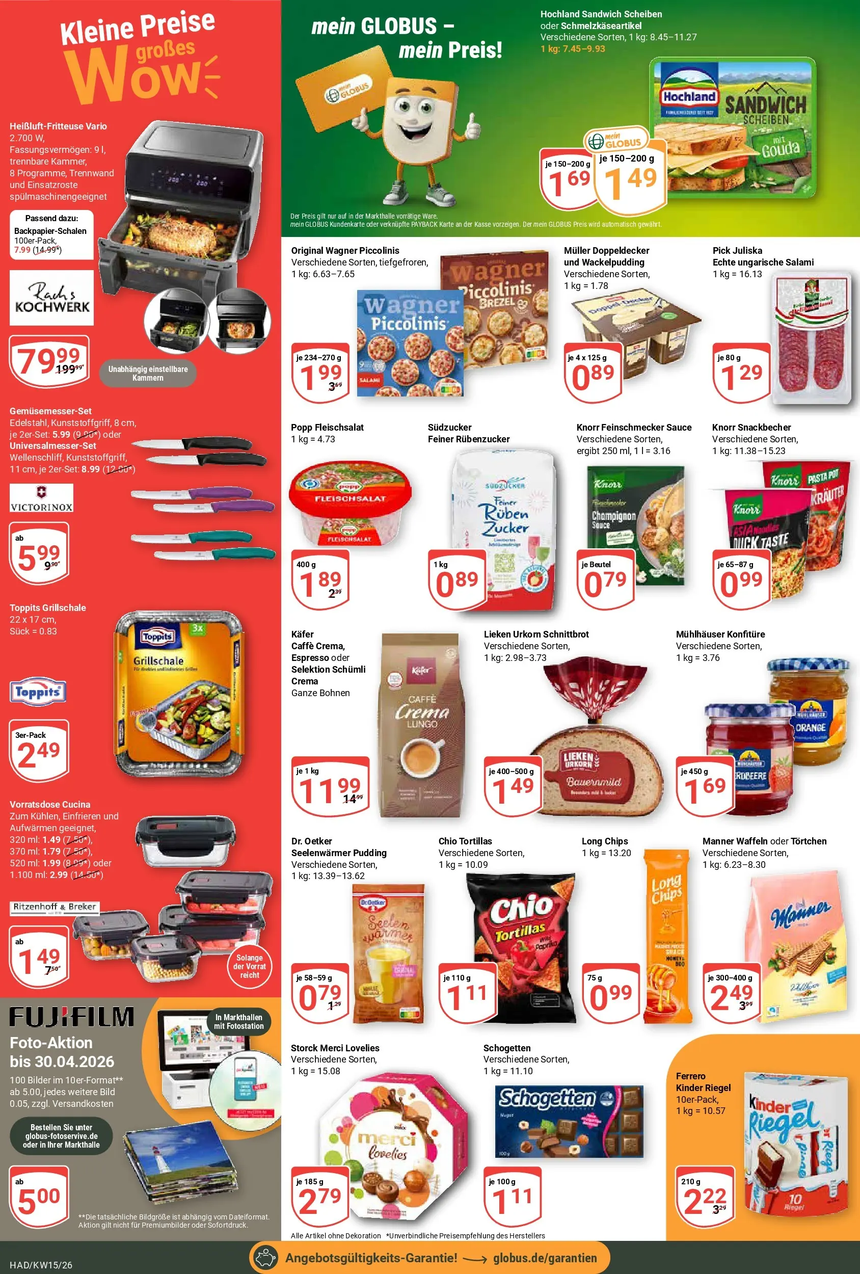 Globus prospekt Halle (saale)	 (ab 07.04.2026) » Angebote online | Seite: 2 | Produkte: Gouda, Kinder riegel, Waffeln, Bilder