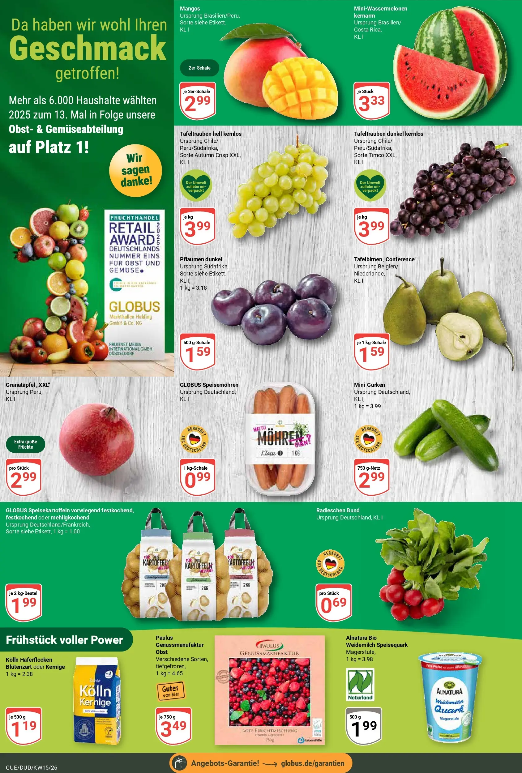 Globus prospekt Saarbrücken-Güdingen	 (ab 07.04.2026) » Angebote online | Seite: 4 | Produkte: Kolln haferflocken, Pflaumen, Kolln, Mohren