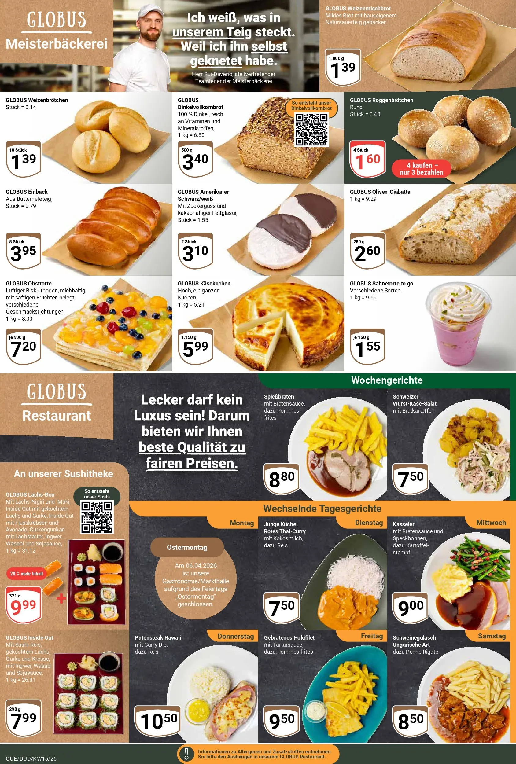 Globus prospekt Saarbrücken-Güdingen	 (ab 07.04.2026) » Angebote online | Seite: 5 | Produkte: Schweinegulasch, Küche, Pommes frites, Lachs