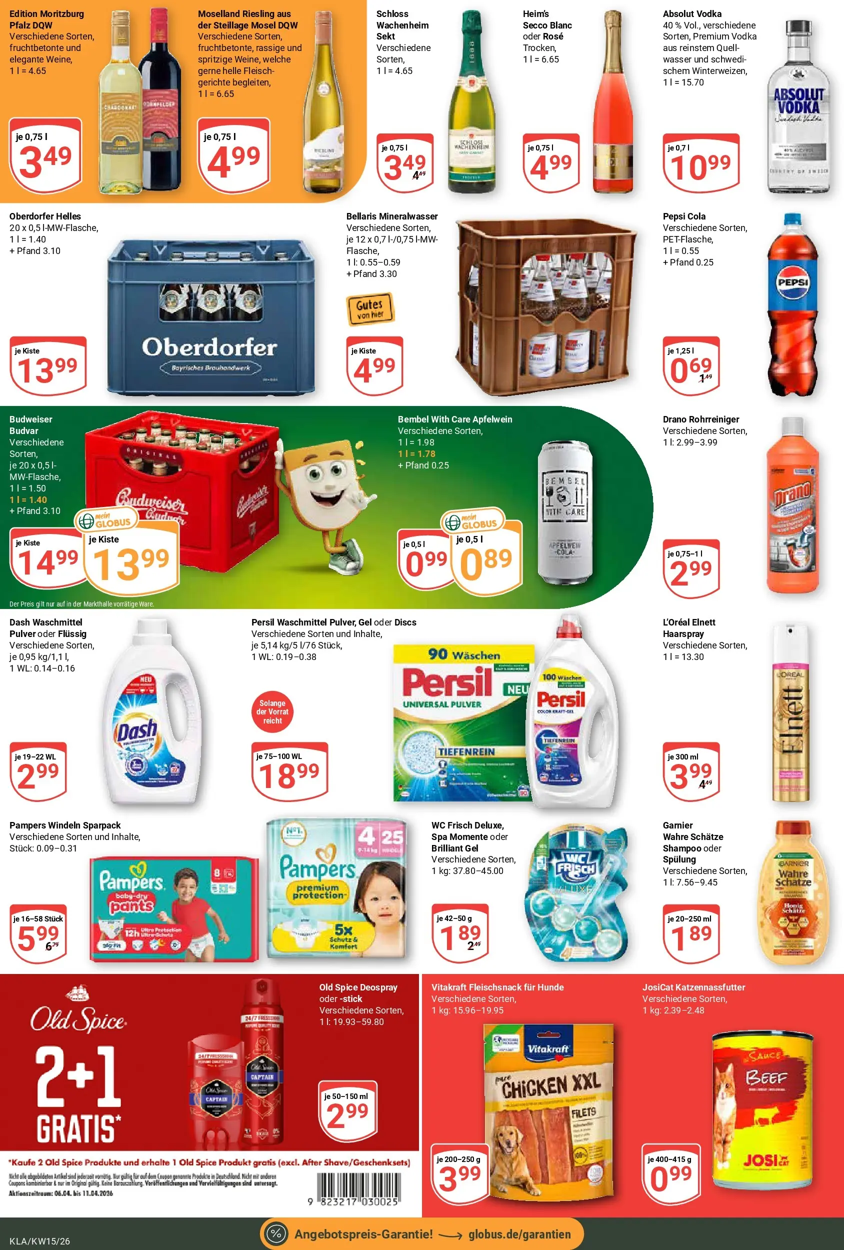 Globus prospekt Kaiserslautern	 (ab 07.04.2026) » Angebote online | Seite: 3 | Produkte: Cola, Shampoo, Budweiser, Vodka