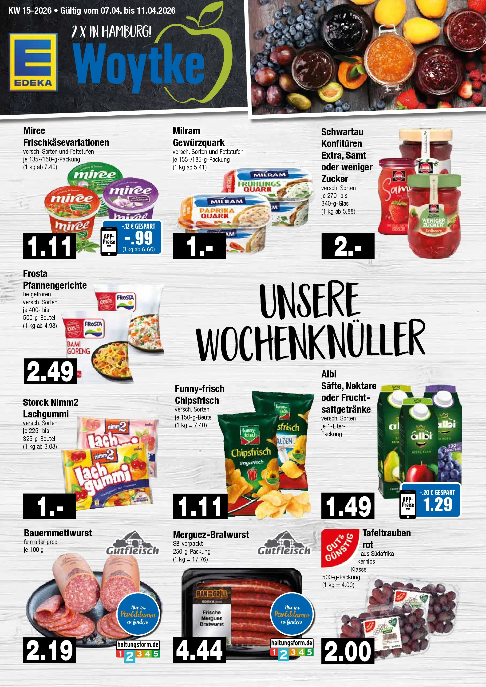 Edeka prospekt Hamburg	 (ab 05.04.2026) » Angebote Online | Seite: 1 | Produkte: Quark, Bratwurst, Paprika, Zucker
