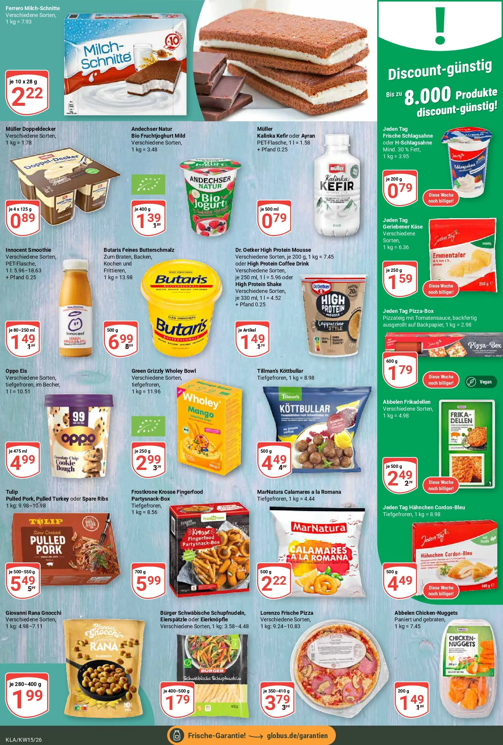 Globus prospekt Kaiserslautern	 (ab 07.04.2026) » Angebote online | Seite: 8 | Produkte: Butterschmalz, Kefir, Schlagsahne, Ferrero milchschnitte