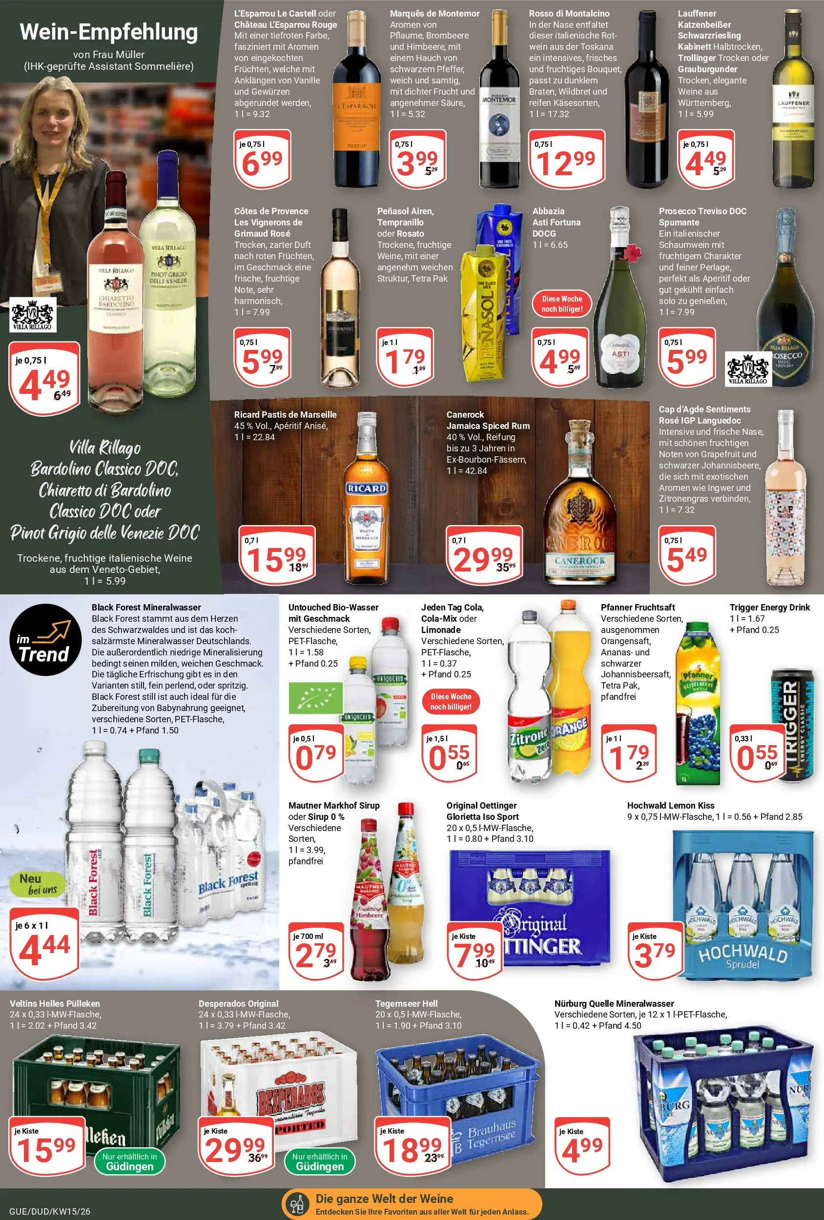 Globus prospekt Saarbrücken-Güdingen	 (ab 07.04.2026) » Angebote online | Seite: 12 | Produkte: Rouge, Oettinger, Mineralwasser, Prosecco