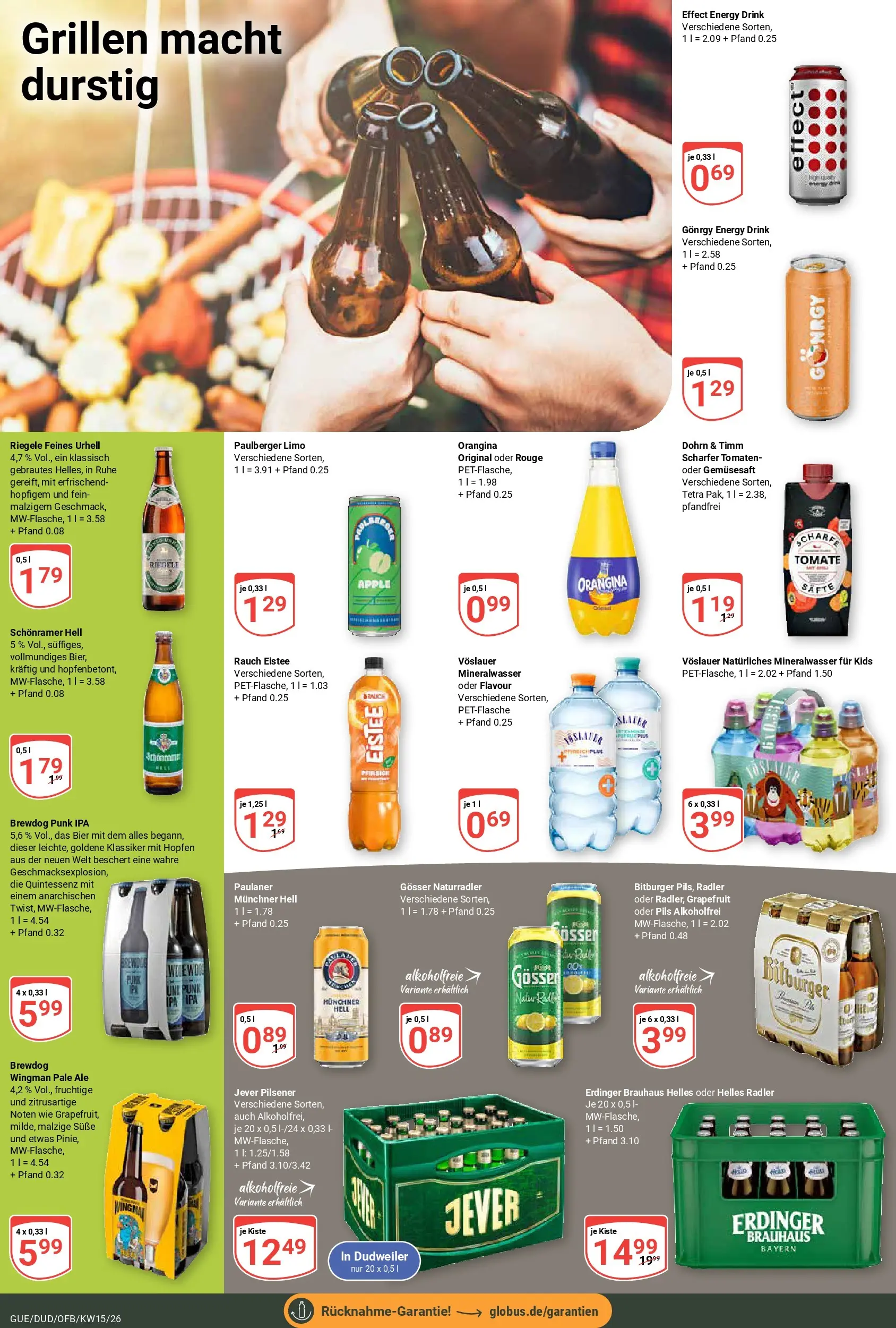 Globus prospekt Saarbrücken-Güdingen	 (ab 07.04.2026) » Angebote online | Seite: 13 | Produkte: Bier, Tomaten, Mineralwasser, Grapefruit