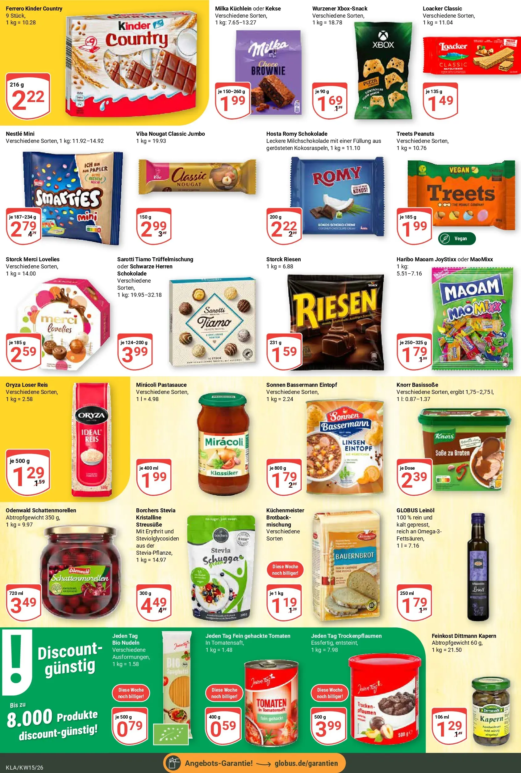 Globus prospekt Kaiserslautern	 (ab 07.04.2026) » Angebote online | Seite: 11 | Produkte: Merci, Pflaumen, Haribo, Kinder country