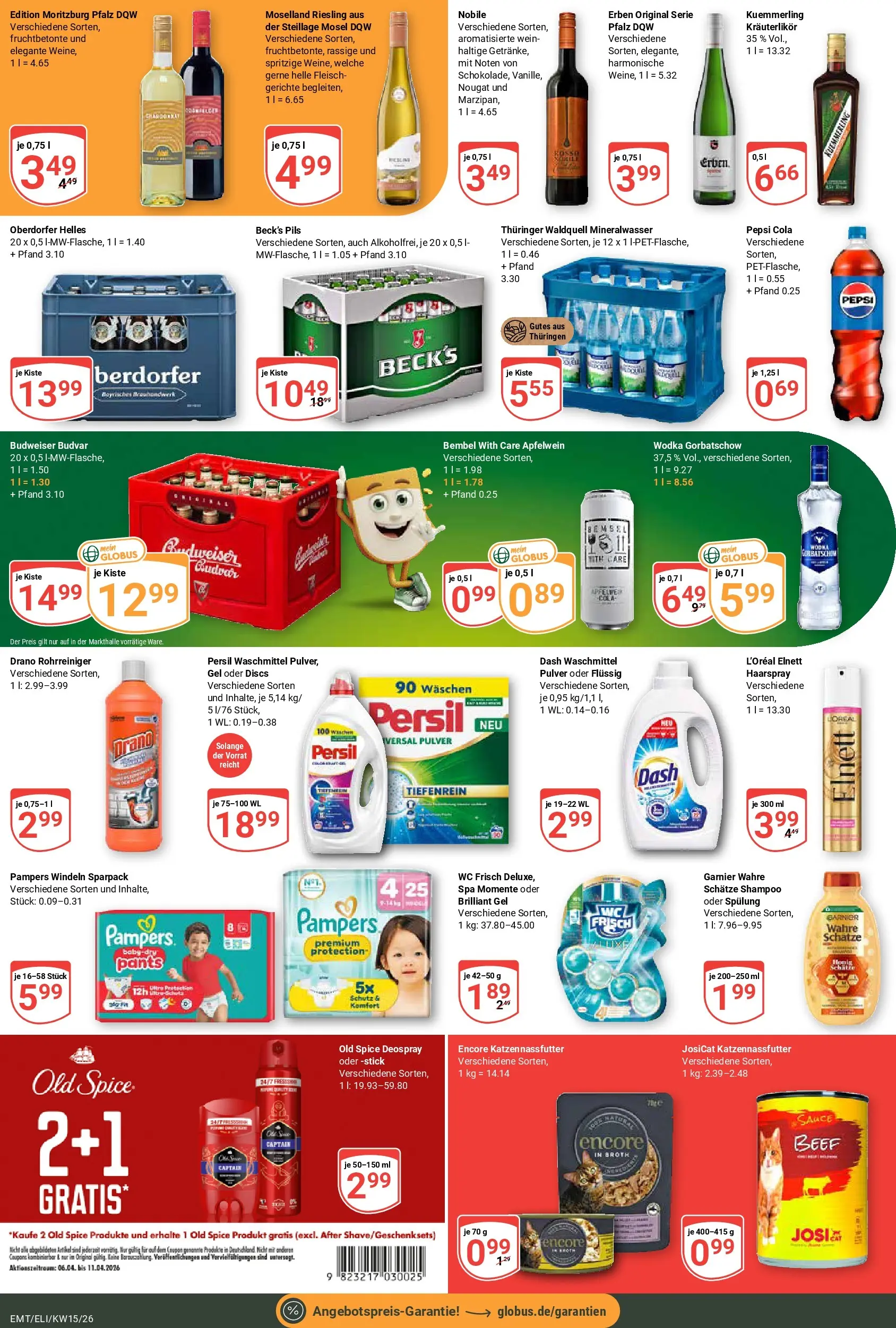 Globus prospekt Erfurt-Linderbach	 (ab 07.04.2026) » Angebote online | Seite: 3 | Produkte: Cola, Shampoo, Waschmittel, Wodka