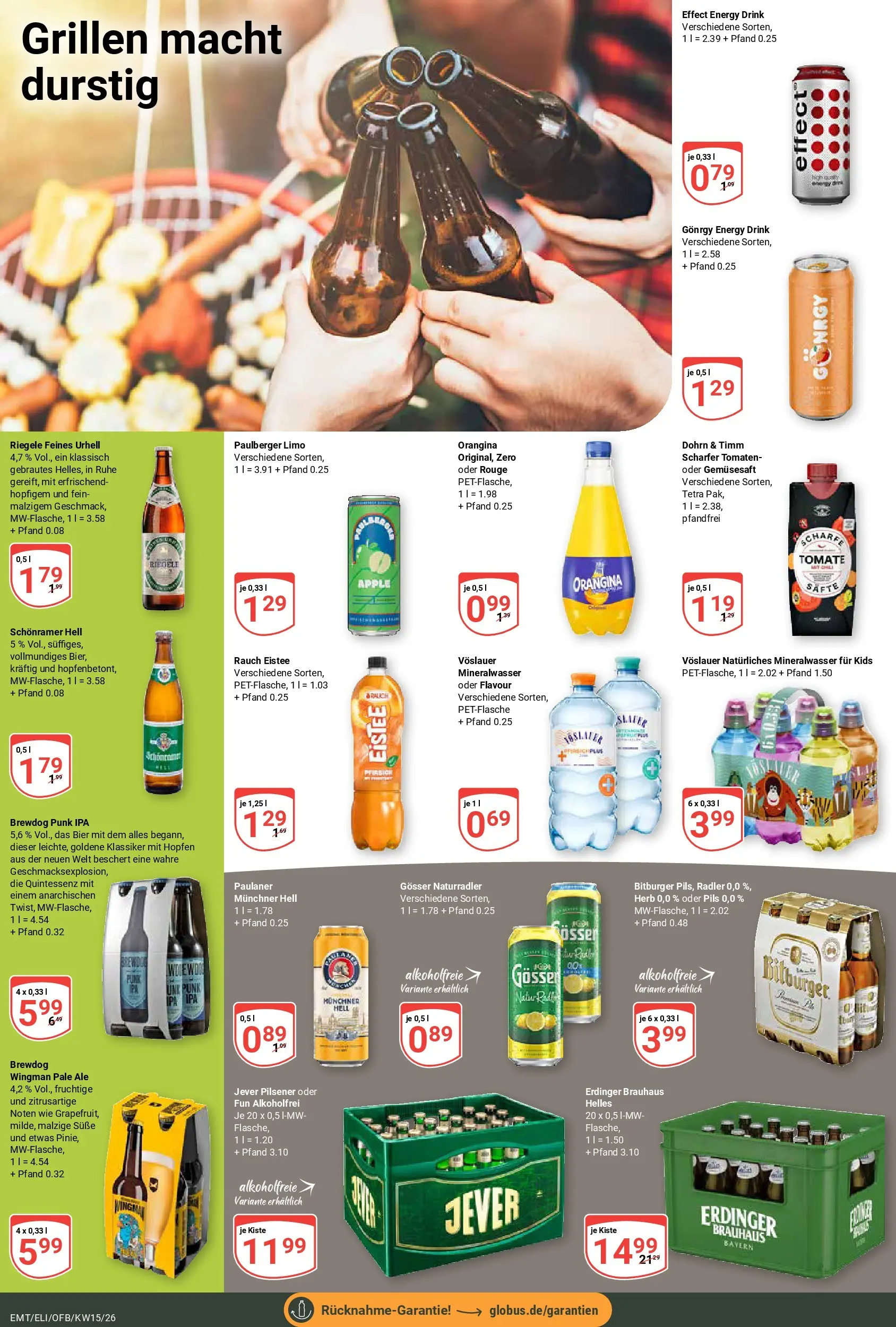 Globus prospekt Erfurt-Linderbach	 (ab 07.04.2026) » Angebote online | Seite: 17 | Produkte: Energy, Bier, Mineralwasser, Paulaner