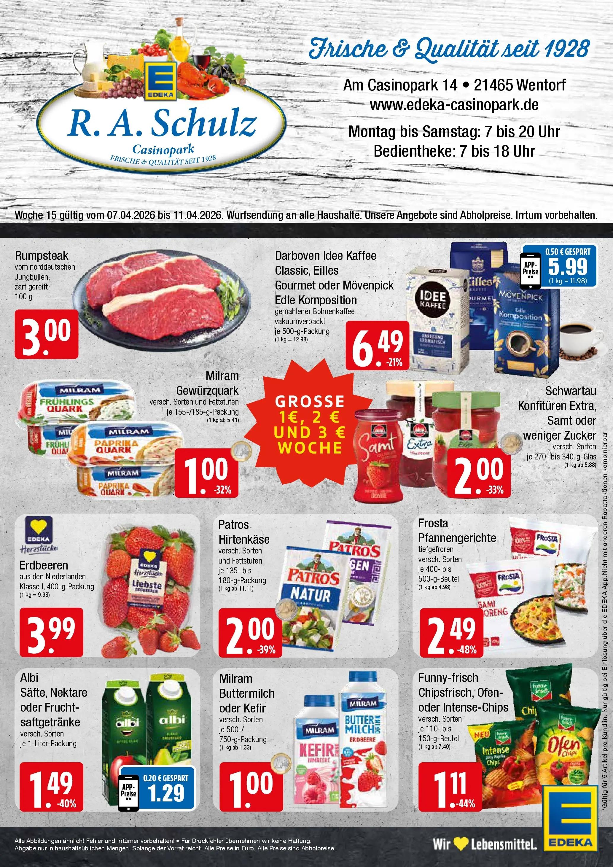 Edeka prospekt Wentorf	 (ab 05.04.2026) » Angebote Online | Seite: 1 | Produkte: Kefir, Buttermilch, Quark, Milram