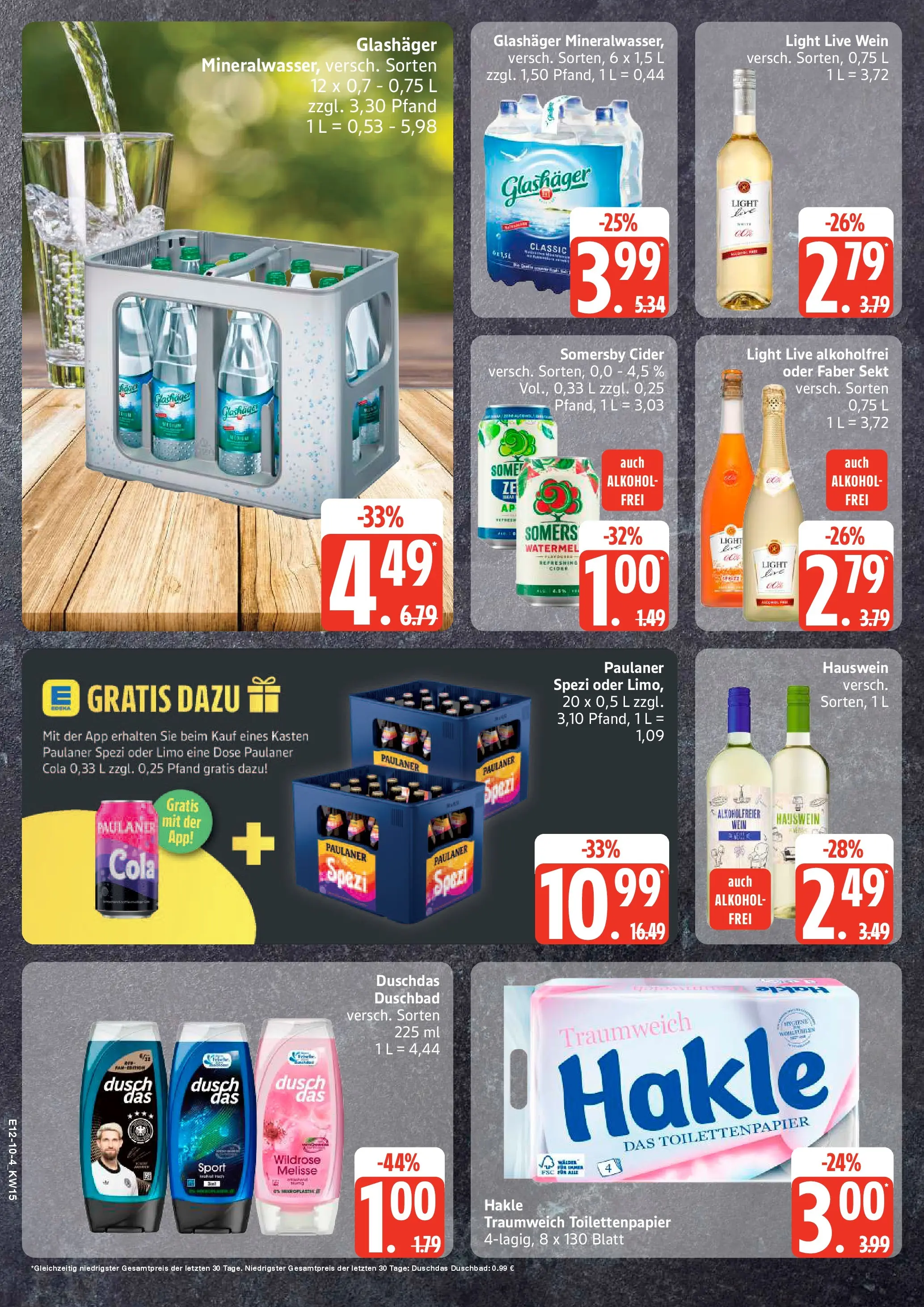 Edeka prospekt Rostock-Gehlsdorf	 (ab 05.04.2026) » Angebote Online | Seite: 10 | Produkte: Duschdas, Shower Gel, Paulaner, Toilettenpapier