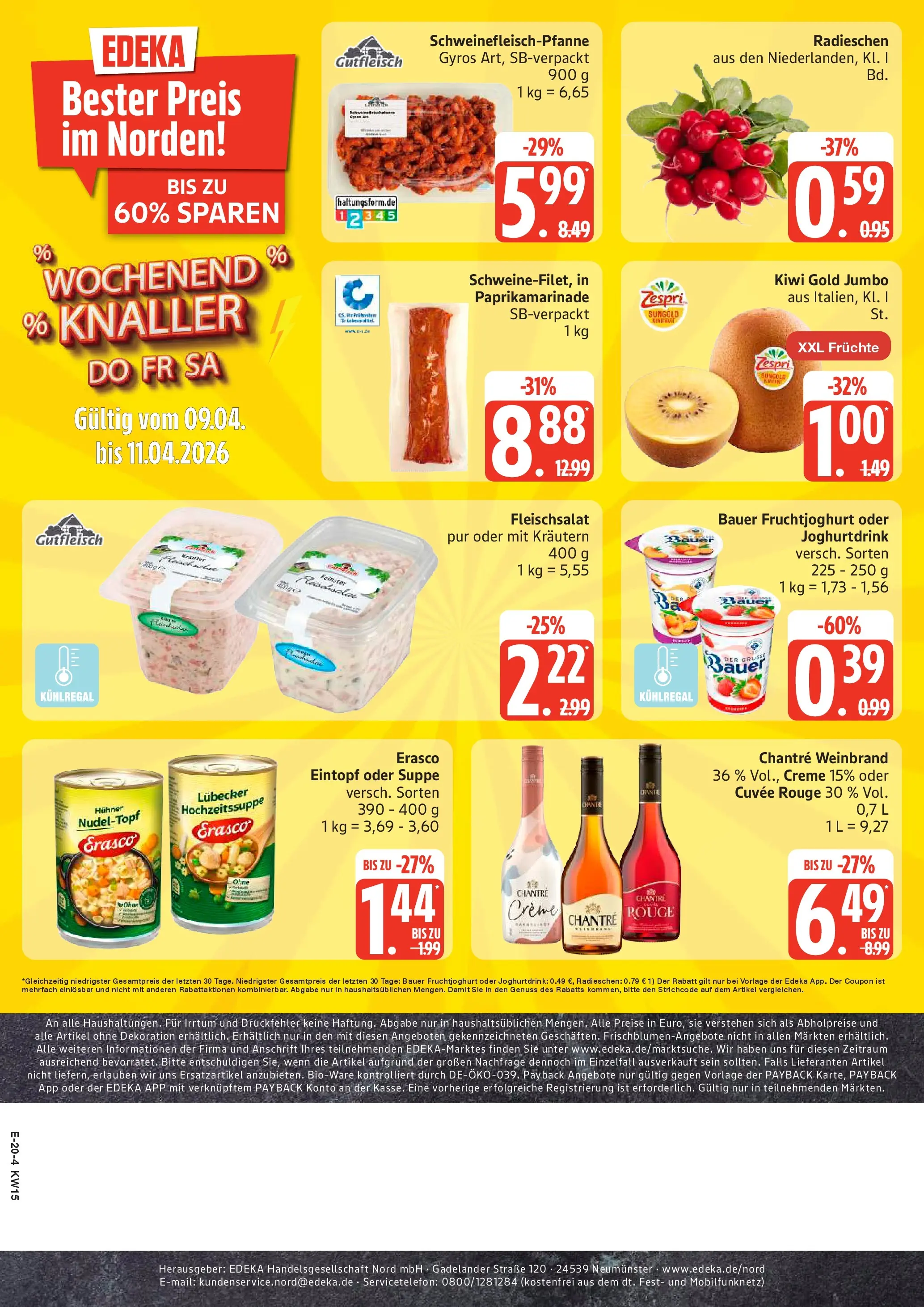 Edeka prospekt Rostock	 (ab 05.04.2026) » Angebote Online | Seite: 20 | Produkte: Rouge, Fruchtjoghurt, Creme, Gyros