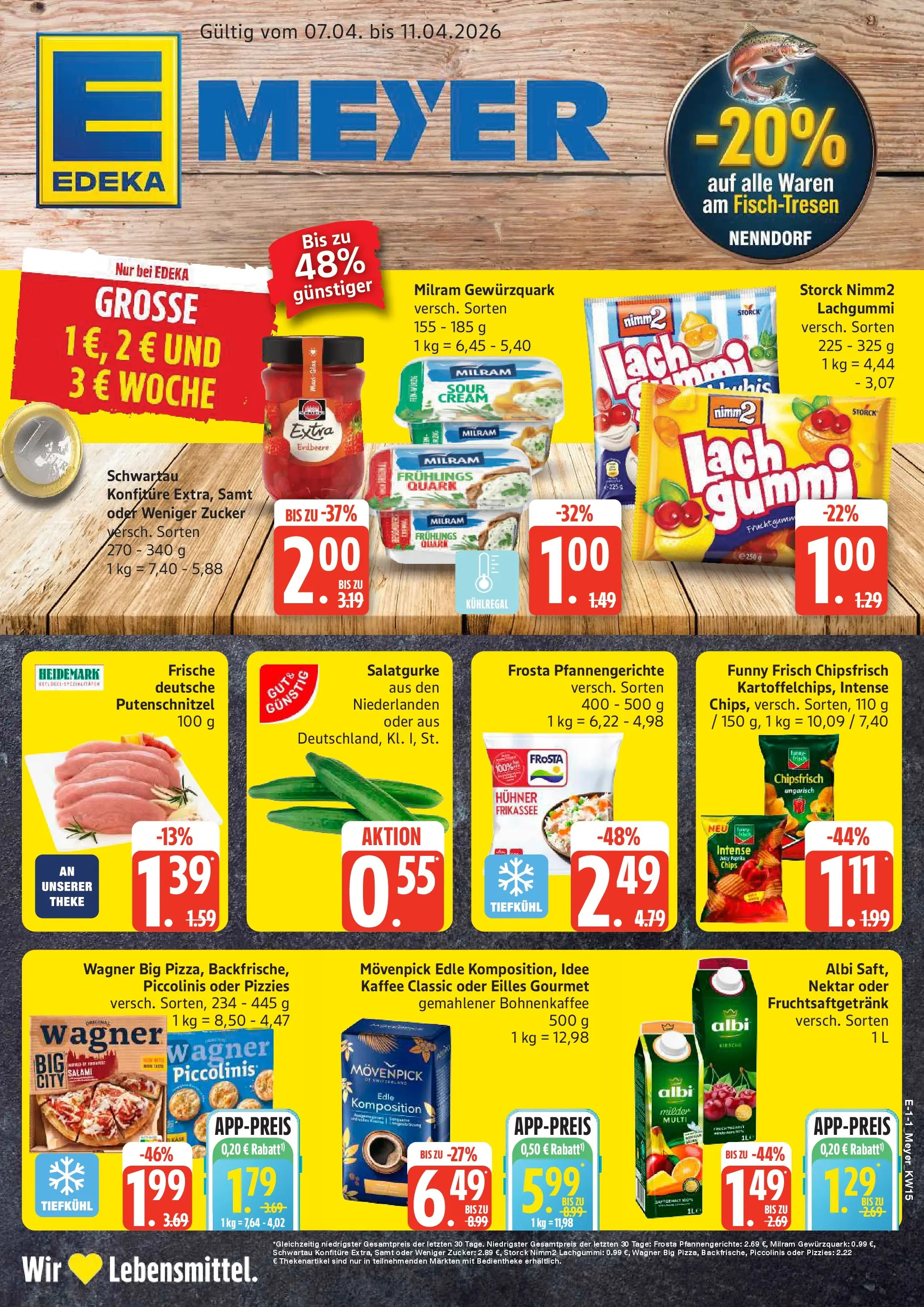 Edeka prospekt Seevetal	 (ab 05.04.2026) » Angebote Online | Seite: 1 | Produkte: Idee kaffee, Theke, Milram, Pizza