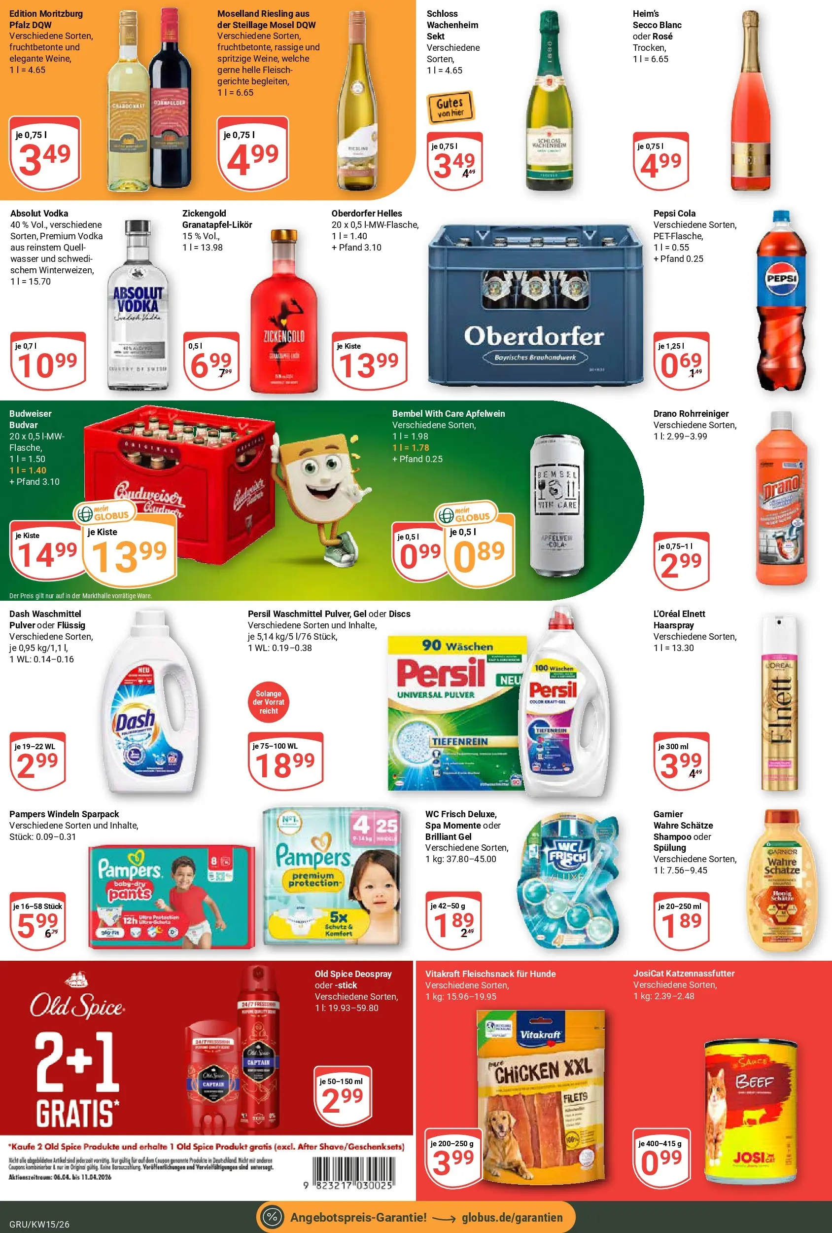Globus prospekt Grünstadt	 (ab 07.04.2026) » Angebote online | Seite: 3 | Produkte: Haarspray, Wasser, Pepsi, Fleisch