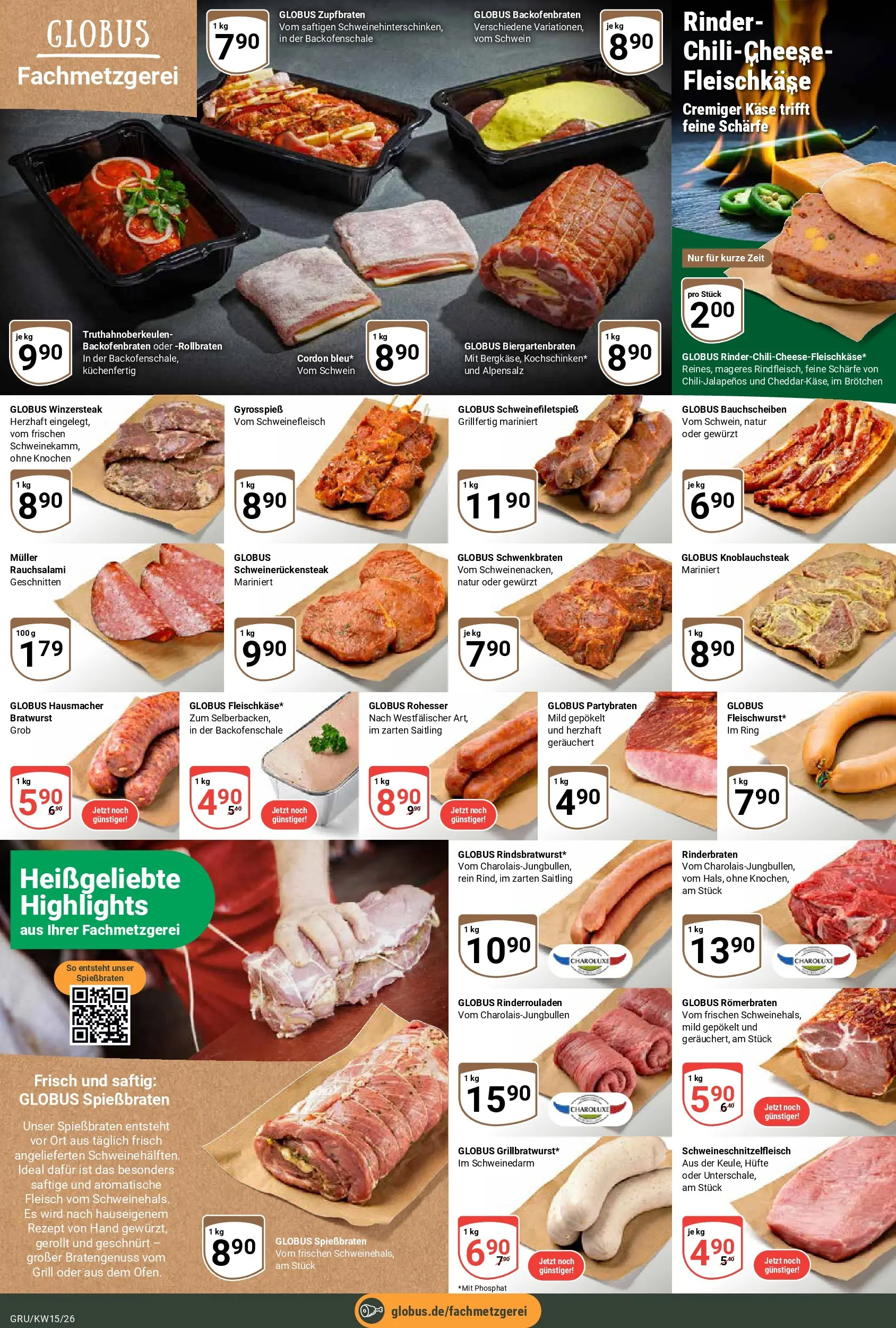 Globus prospekt Grünstadt	 (ab 07.04.2026) » Angebote online | Seite: 6 | Produkte: Rinderbraten, Grill, Käse, Schweinefleisch