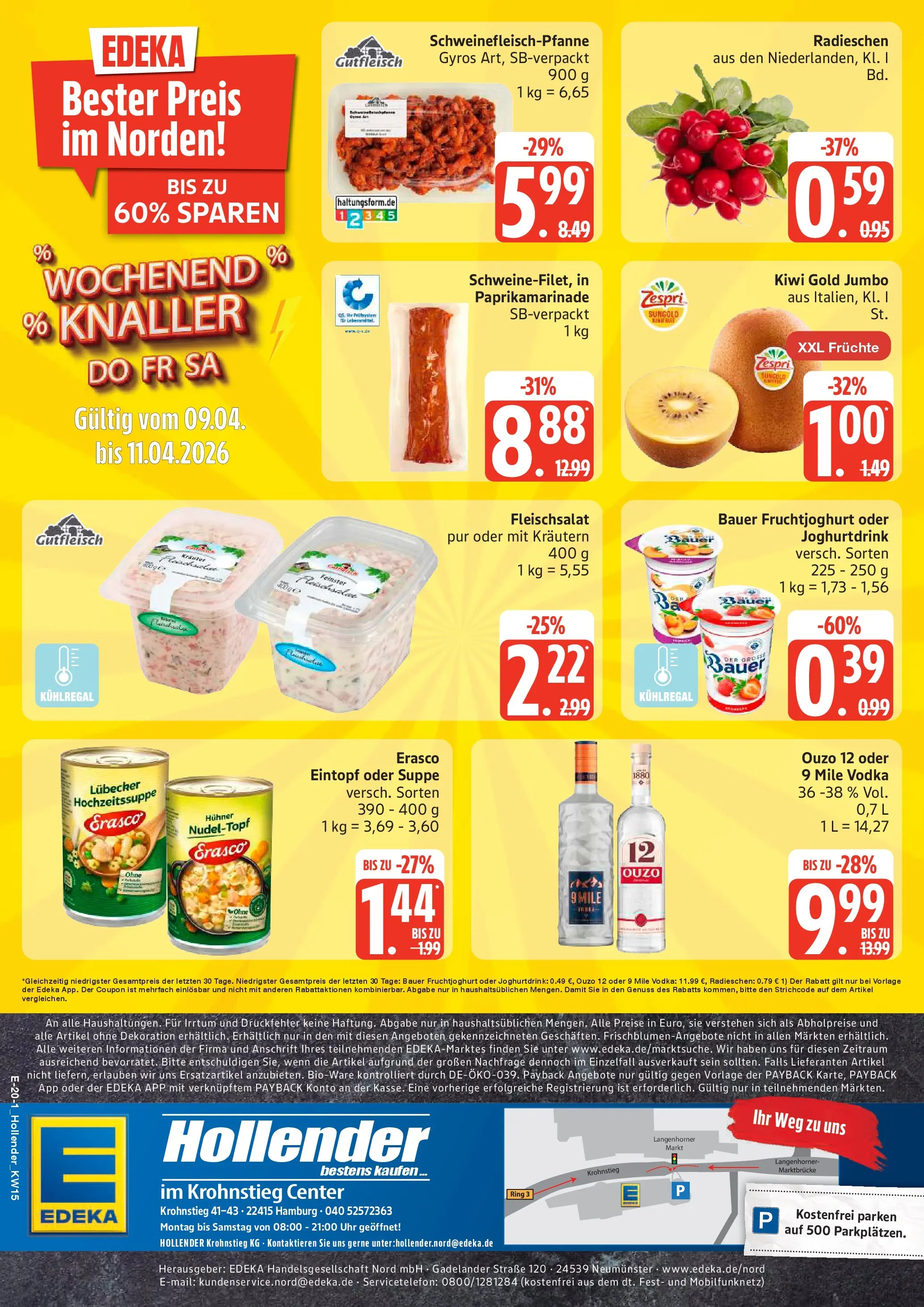Edeka prospekt Hamburg	 (ab 05.04.2026) » Angebote Online | Seite: 20 | Produkte: Gyros, Vodka, Erasco, Kiwi